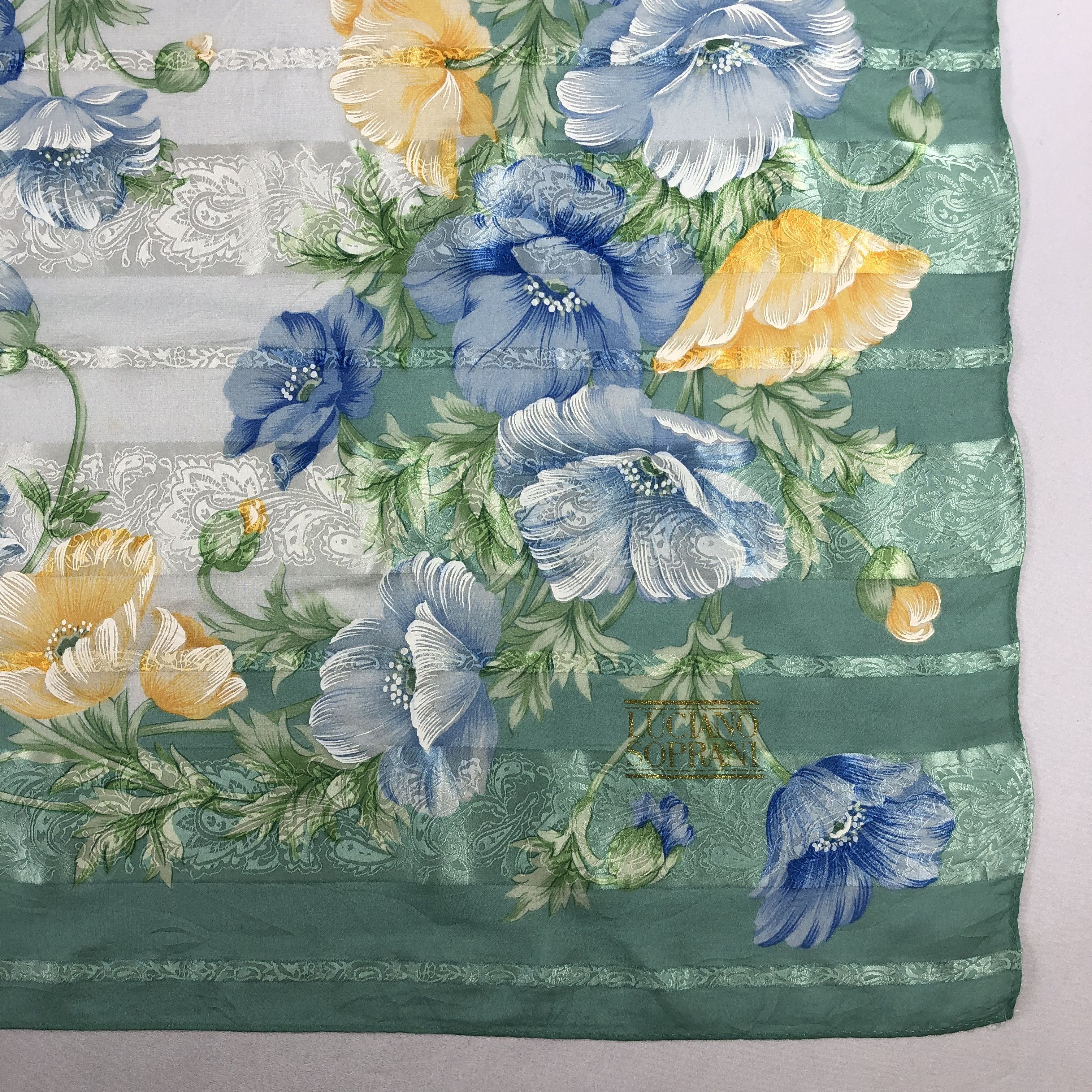 Vintage Vintage Luciano Soprani Silk Scarf Size ONE SIZE - 4 Thumbnail
