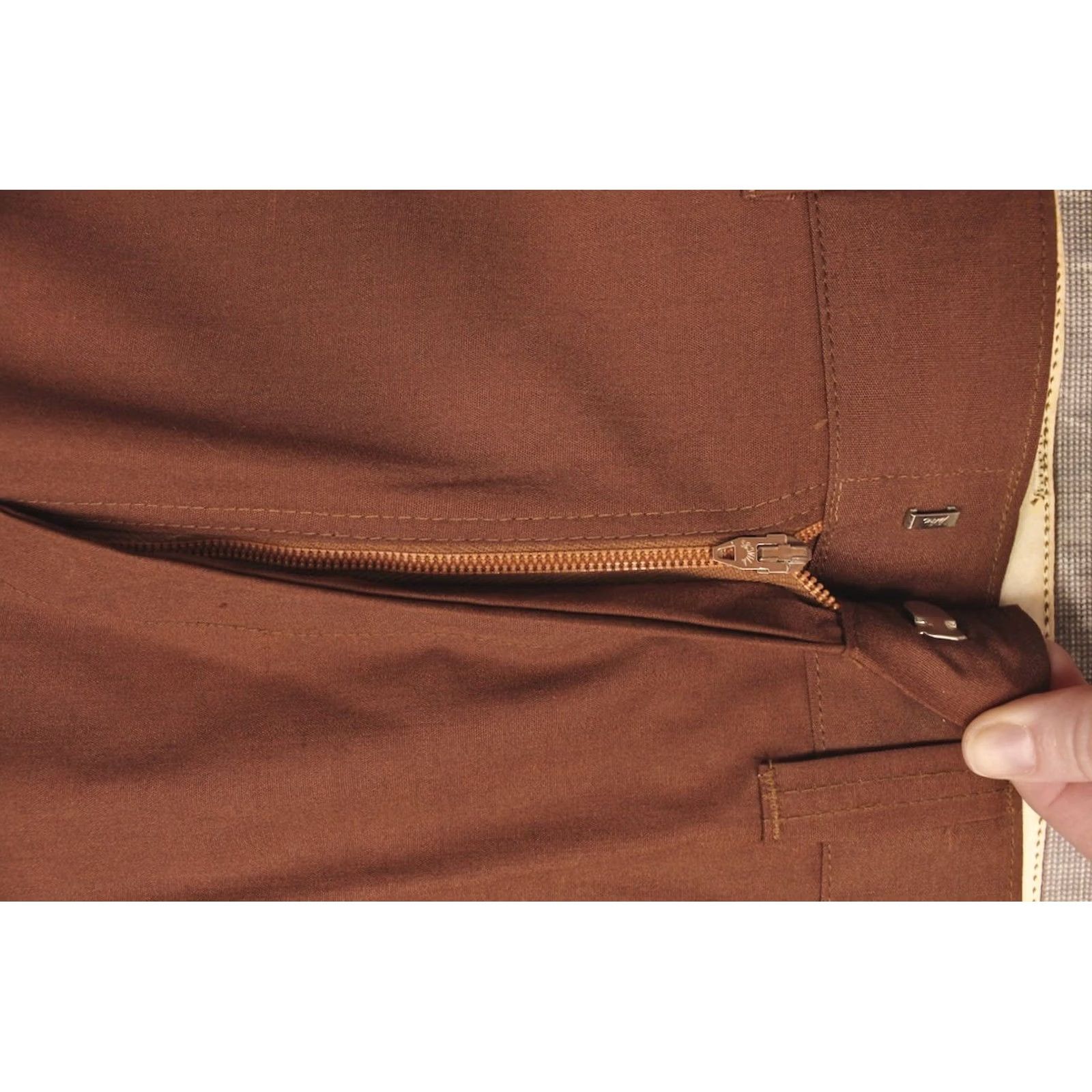 Vintage VINTAGE Big Smith Pants 37x32 1970s Brown PolyCotton Disco Casuals Mens Size US 37 - 7 Thumbnail