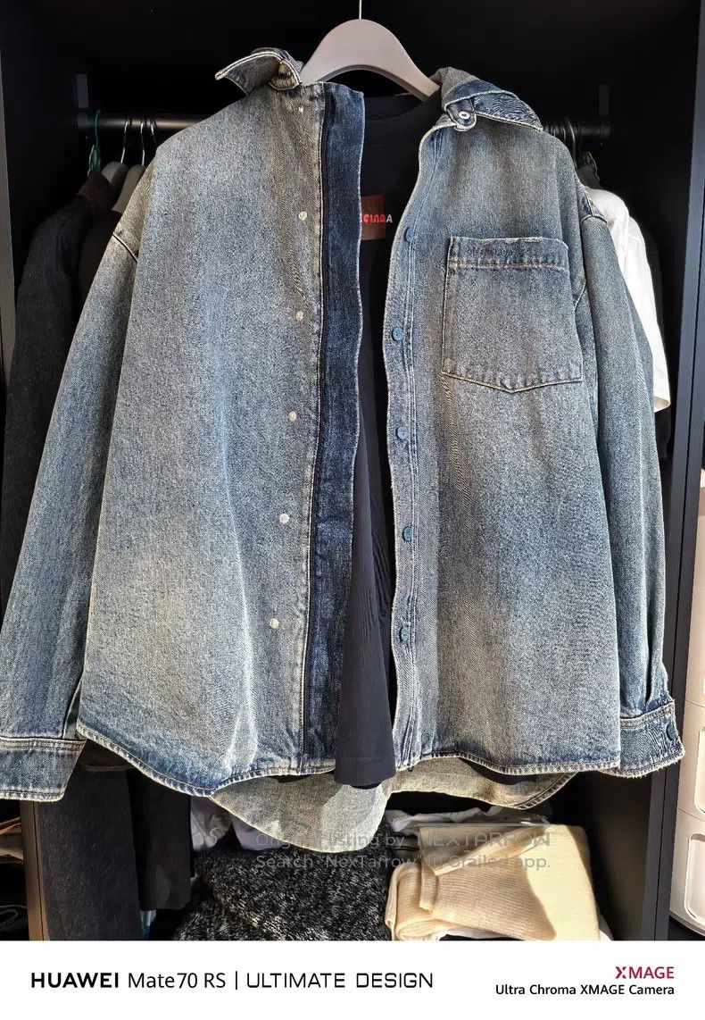 Balenciaga Balenciaga Denim Shirt Size US S / EU 44-46 / 1 - 1 Thumbnail