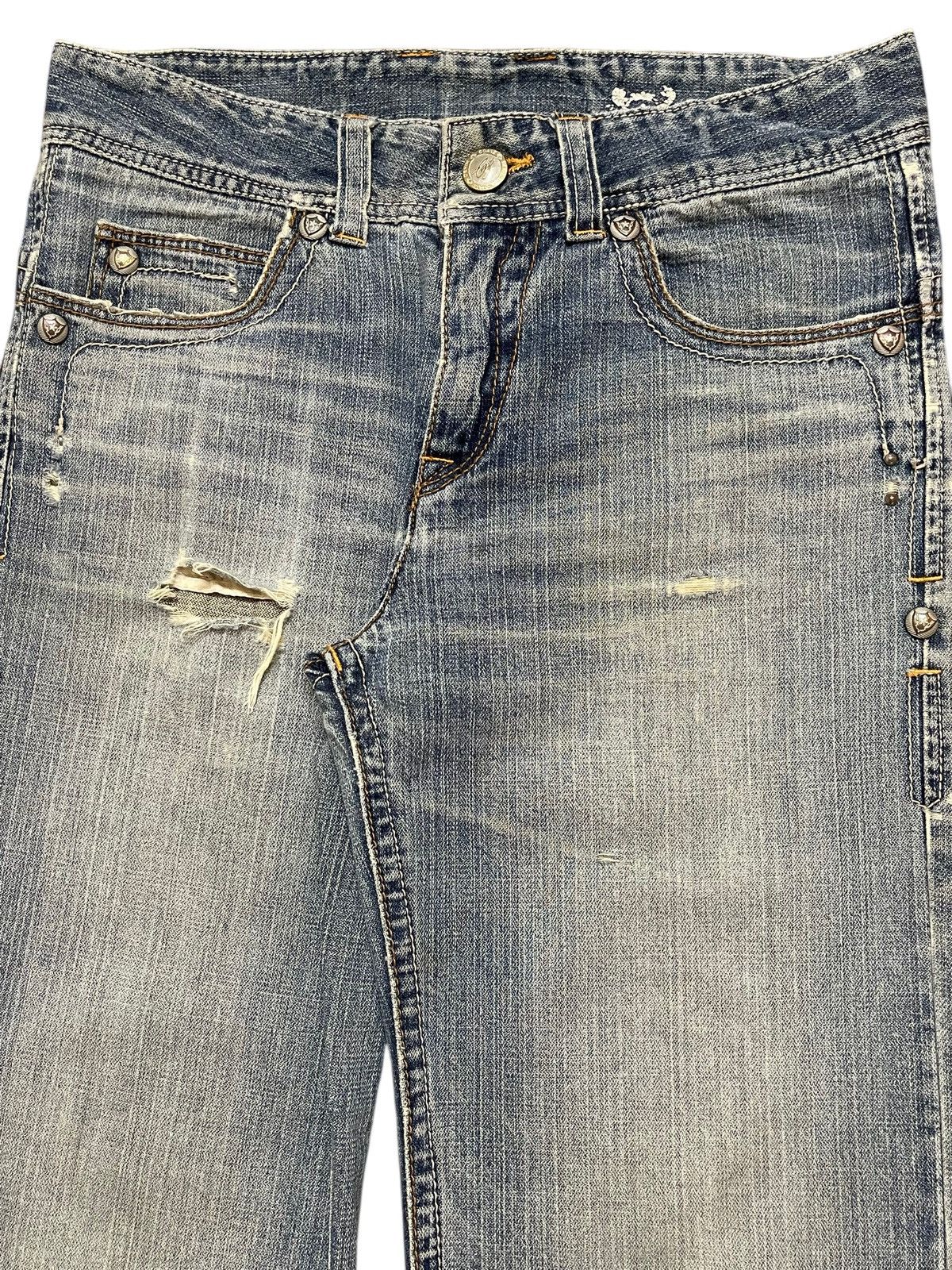 semanticdesign Vintage Japanese Brand Faded Wash Distress Flared Jeans Size US 29 - 4 Thumbnail