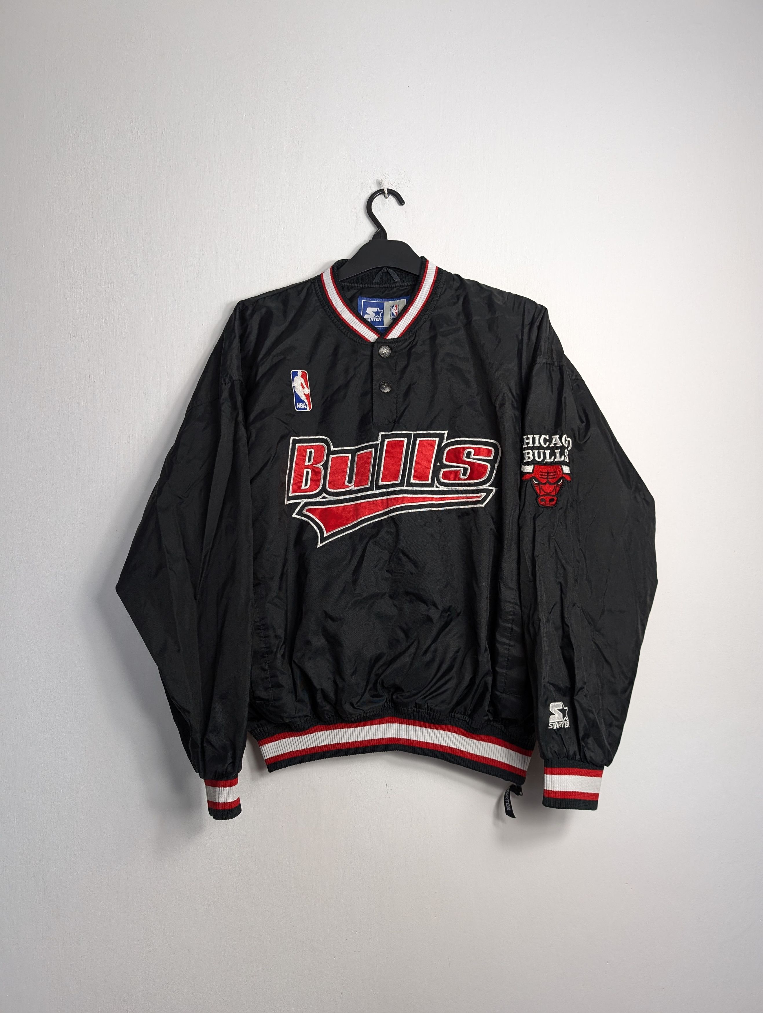 Starter Vintage Chicago Bulls Starter Pullover 90s Retro Y2K Boxy Size US L / EU 52-54 / 3 - 1 Thumbnail