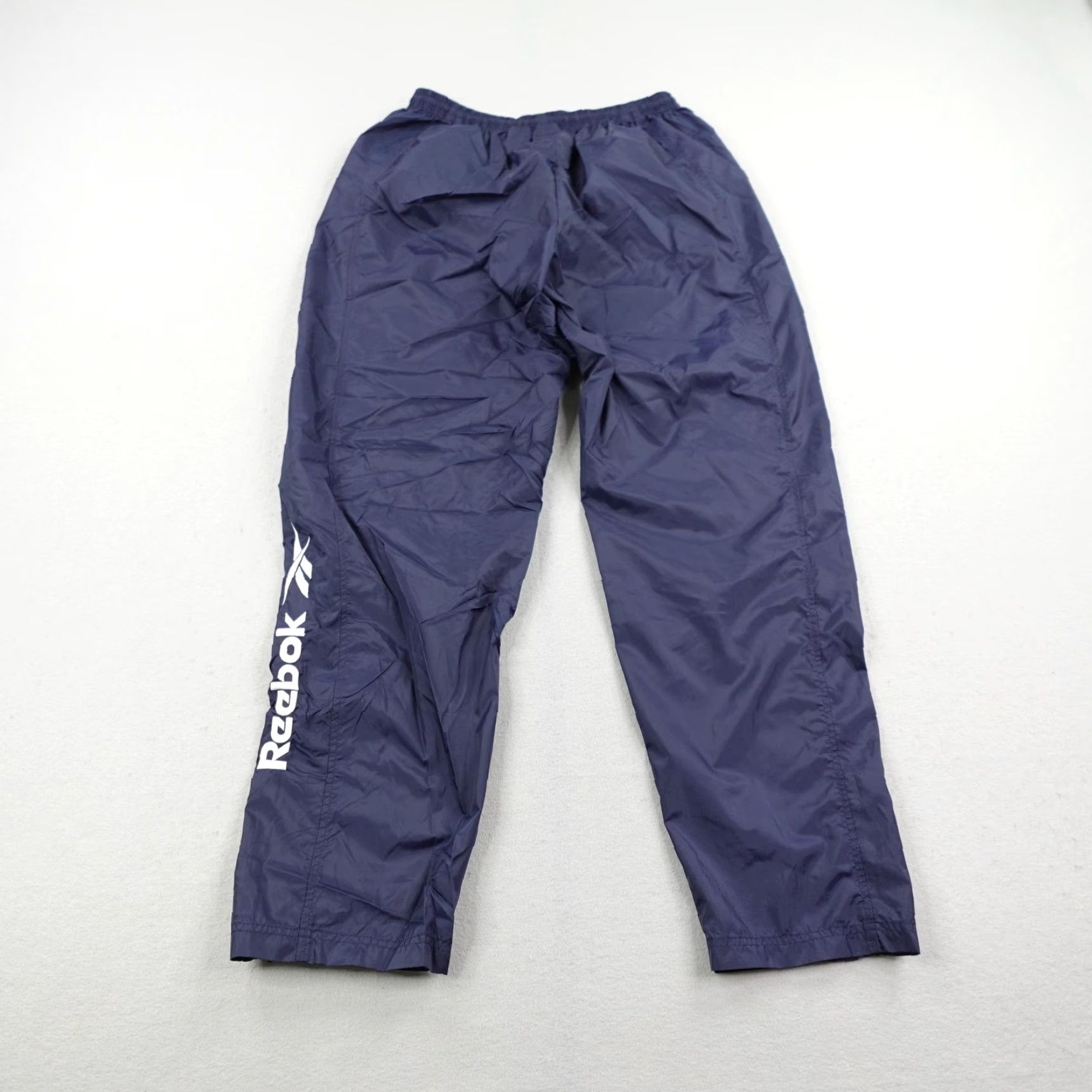 Reebok VINTAGE Reebok Track Pants Men XL Blue Windbreaker Joggers Y2K Ankle Zip Activewear Size US 36 / EU 52 - 7 Thumbnail