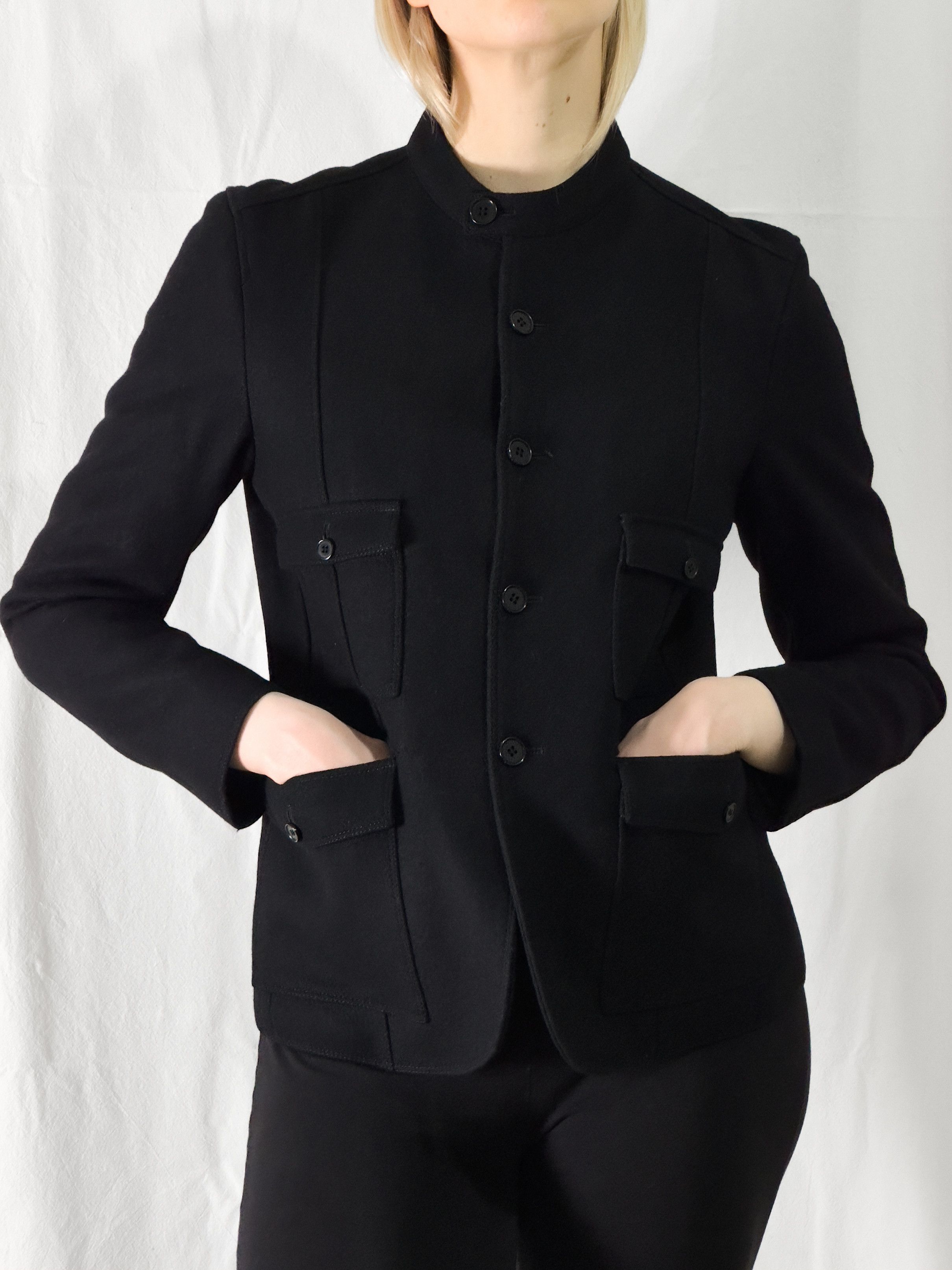 Neil Barrett BLACKBARRETT by Neil Barrett wool short jacket Size US S / EU 44-46 / 1 - 1 Thumbnail