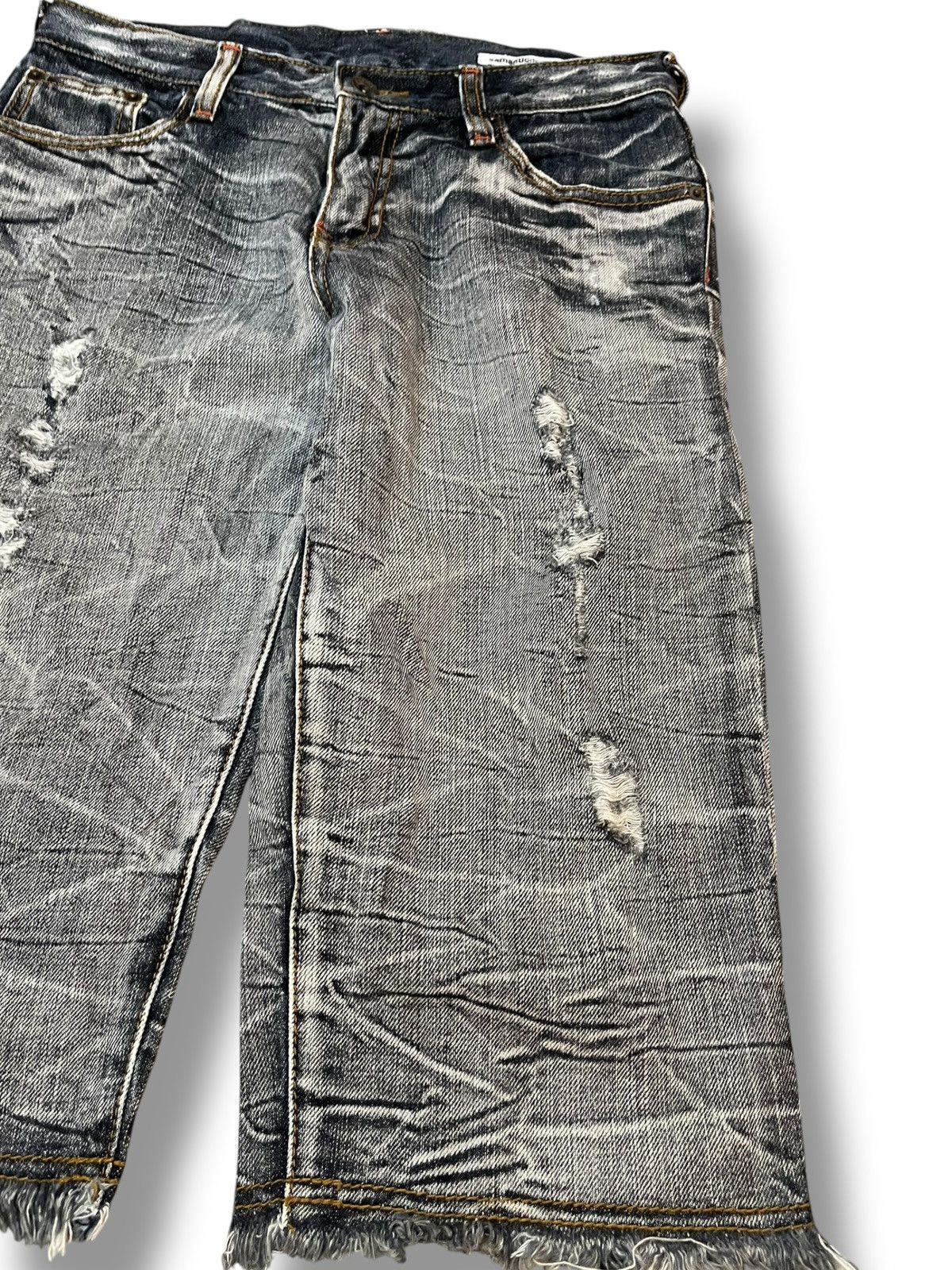 semanticdesign Vintage Semantic Design Shorts Grunge Distressed Denim Size US 29 - 3 Thumbnail