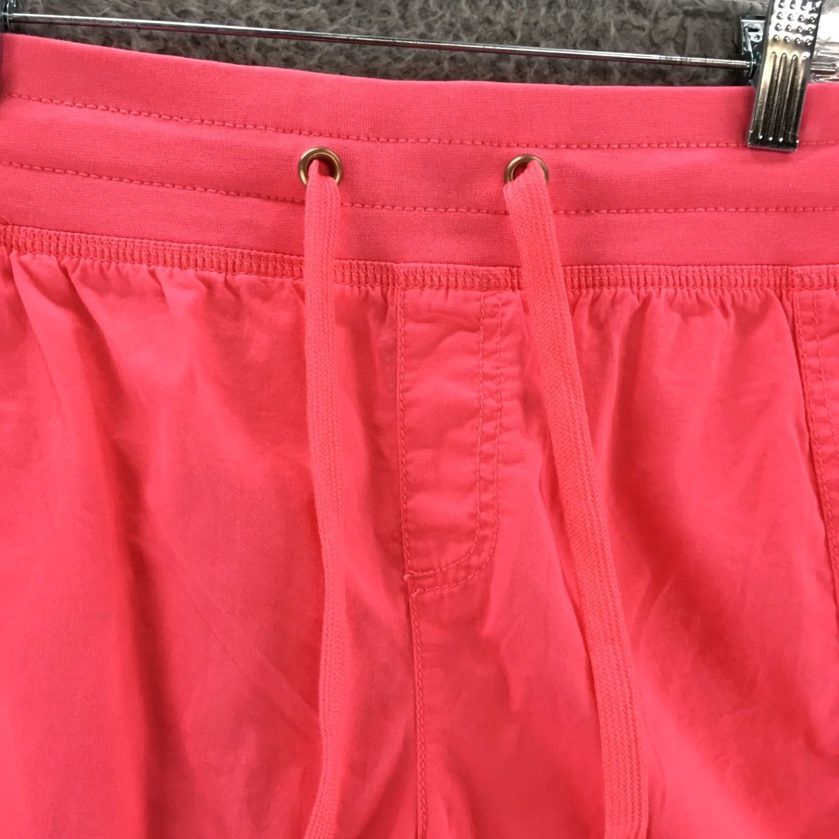 Vintage Maurices Board Shorts Womens 3 Pink Cotton Elastic Adjustable Waist Tie Pockets Size 26" / US 2 / IT 38 - 3 Thumbnail