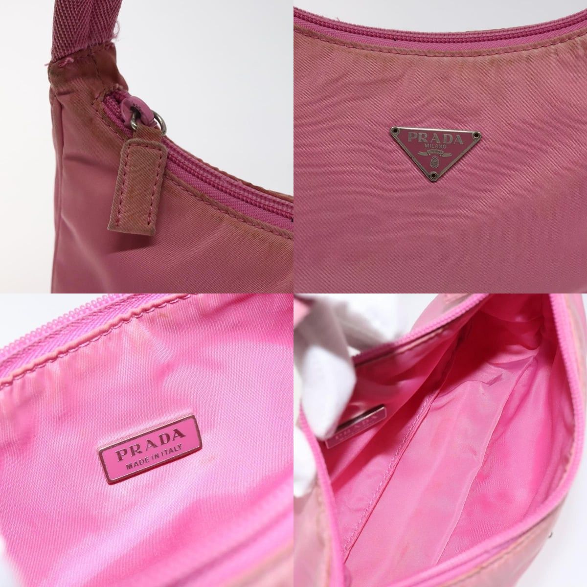 Prada PRADA Hand Bag Nylon Pink Silver Size ONE SIZE - 11 Thumbnail