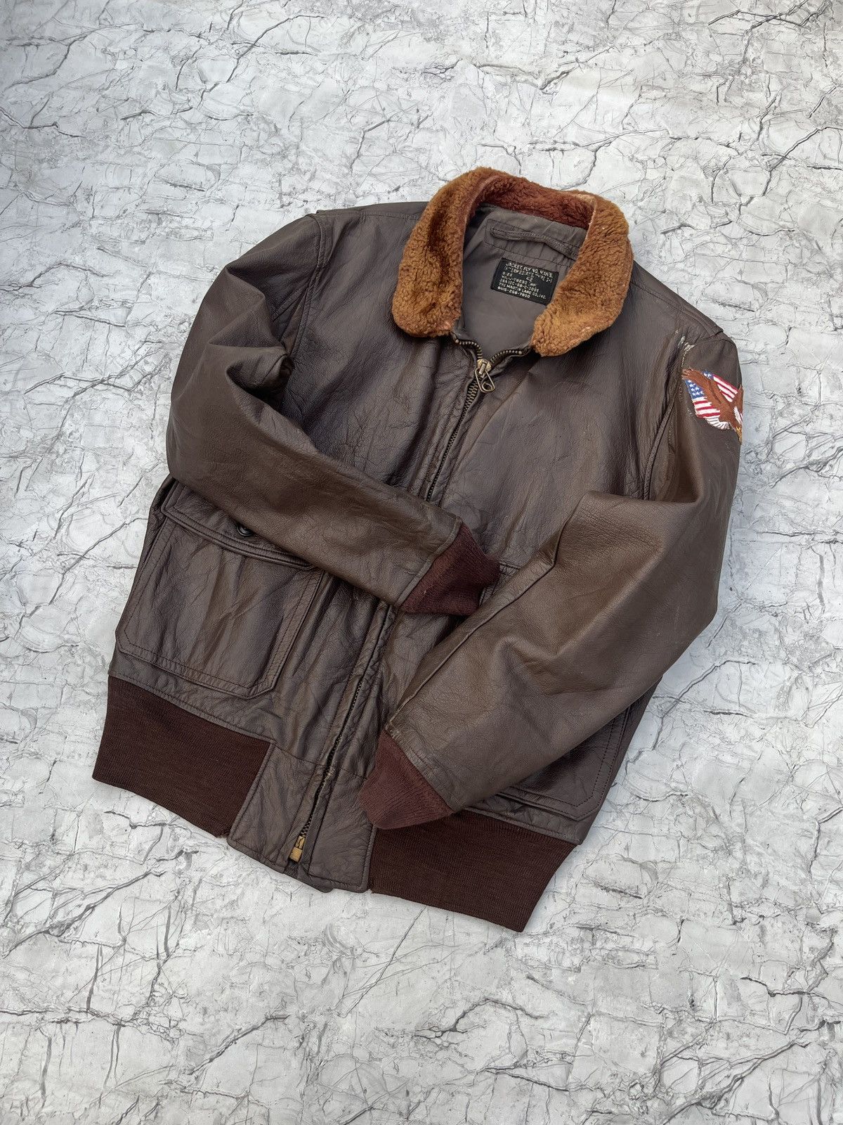 Vintage Rare Vintage 1968 U.S. Navy G-1 Flight Jacket. Size US L / EU 52-54 / 3 - 14 Thumbnail