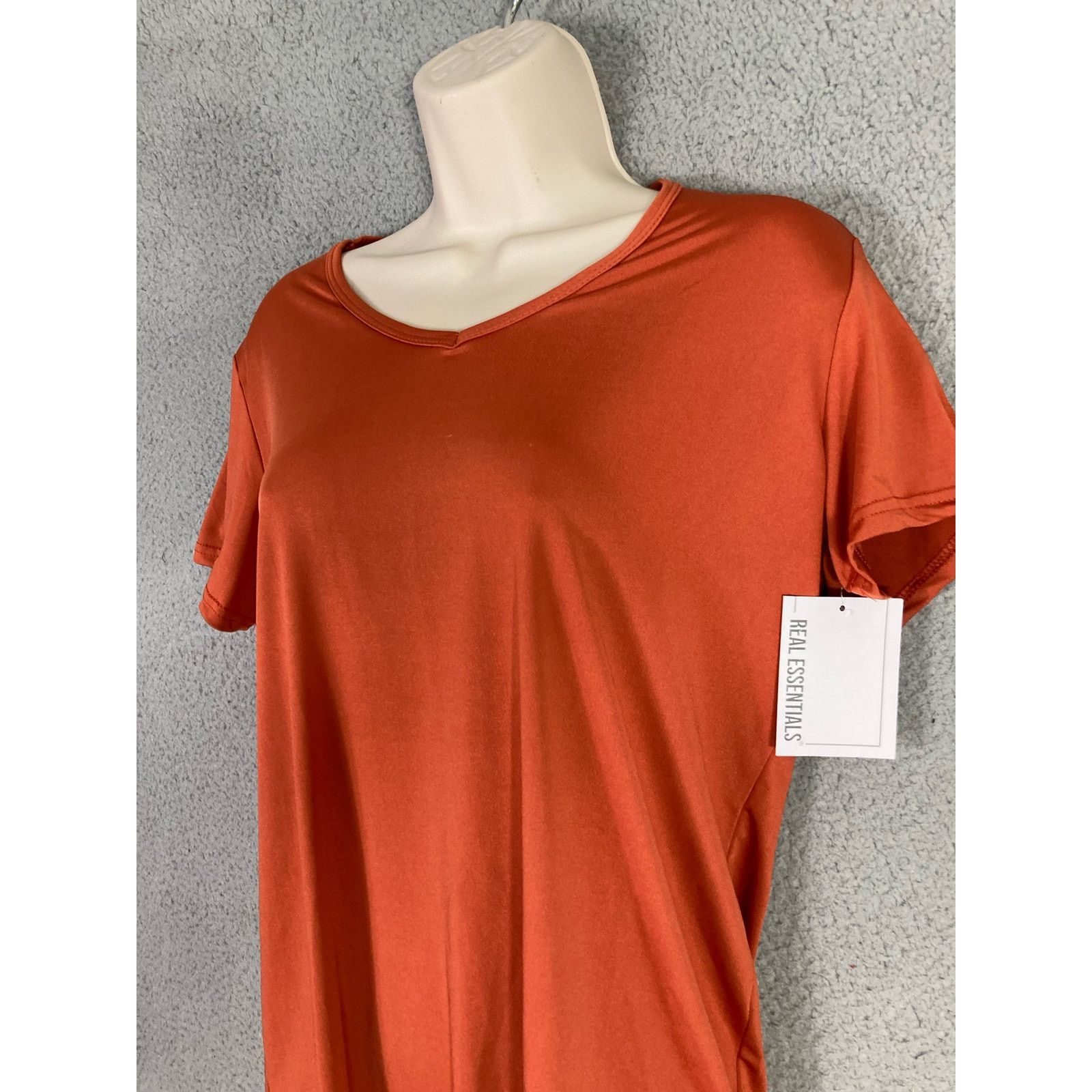 Other Real Essentials Women's Medium Orange T-Shirt Lightweight Size M / US 6-8 / IT 42-44 - 7 Thumbnail