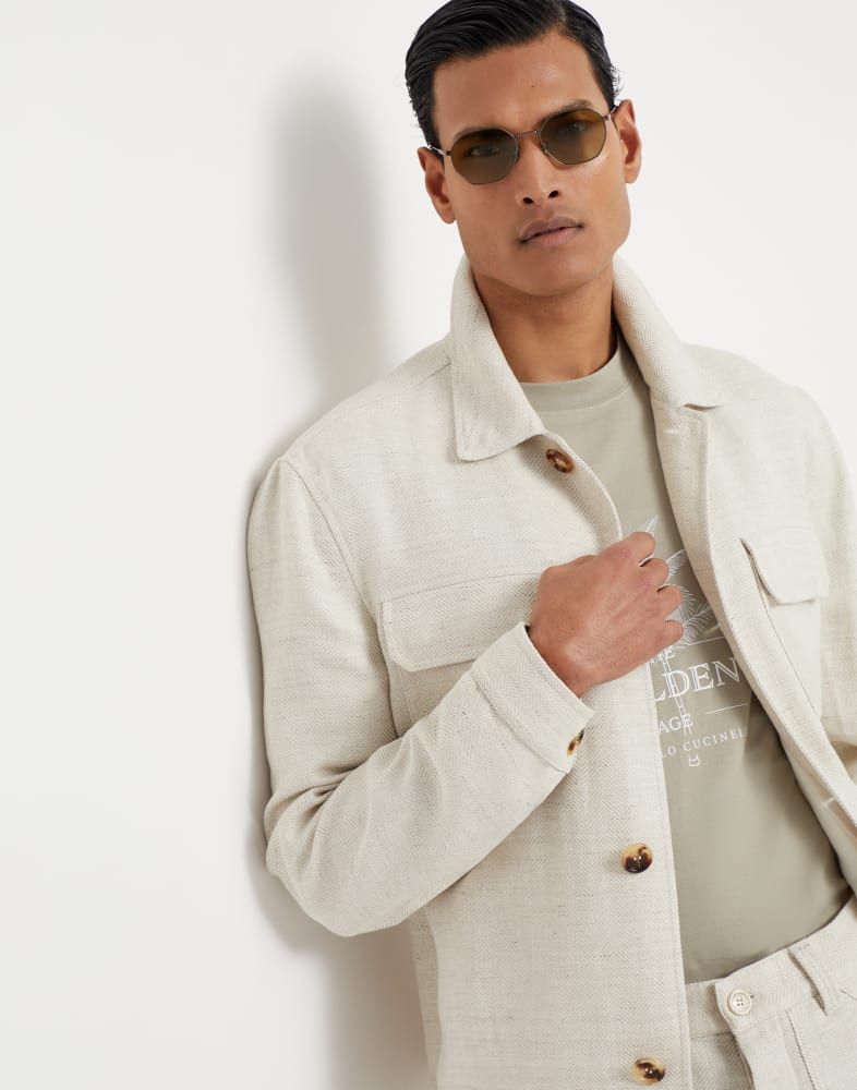 Brunello Cucinelli o1w1db10825 Long Jacket in White Size US L / EU 52-54 / 3 - 4 Thumbnail