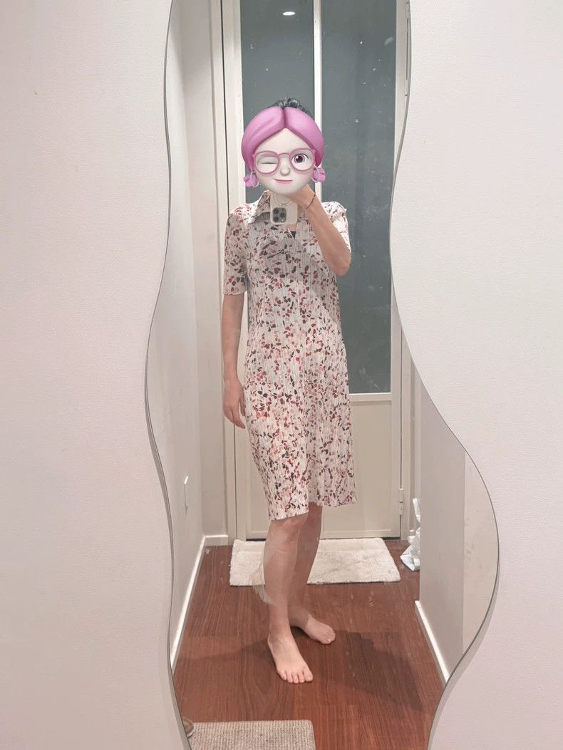 Issey Miyake Issey Miyake size:2 Pink floral print dress Size S / US 4 / IT 40 - 1 Thumbnail