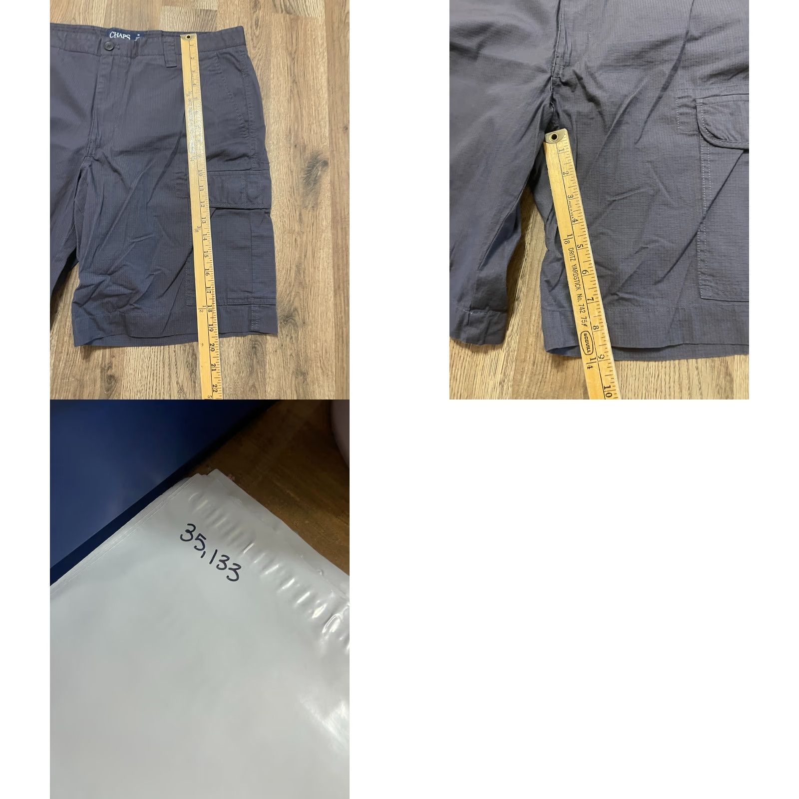 Chaps Chaps Shorts Men's 36 Gray Cargo Shorts Pockets Casual Regular Inseam 9 in Size US 36 / EU 52 - 8 Thumbnail