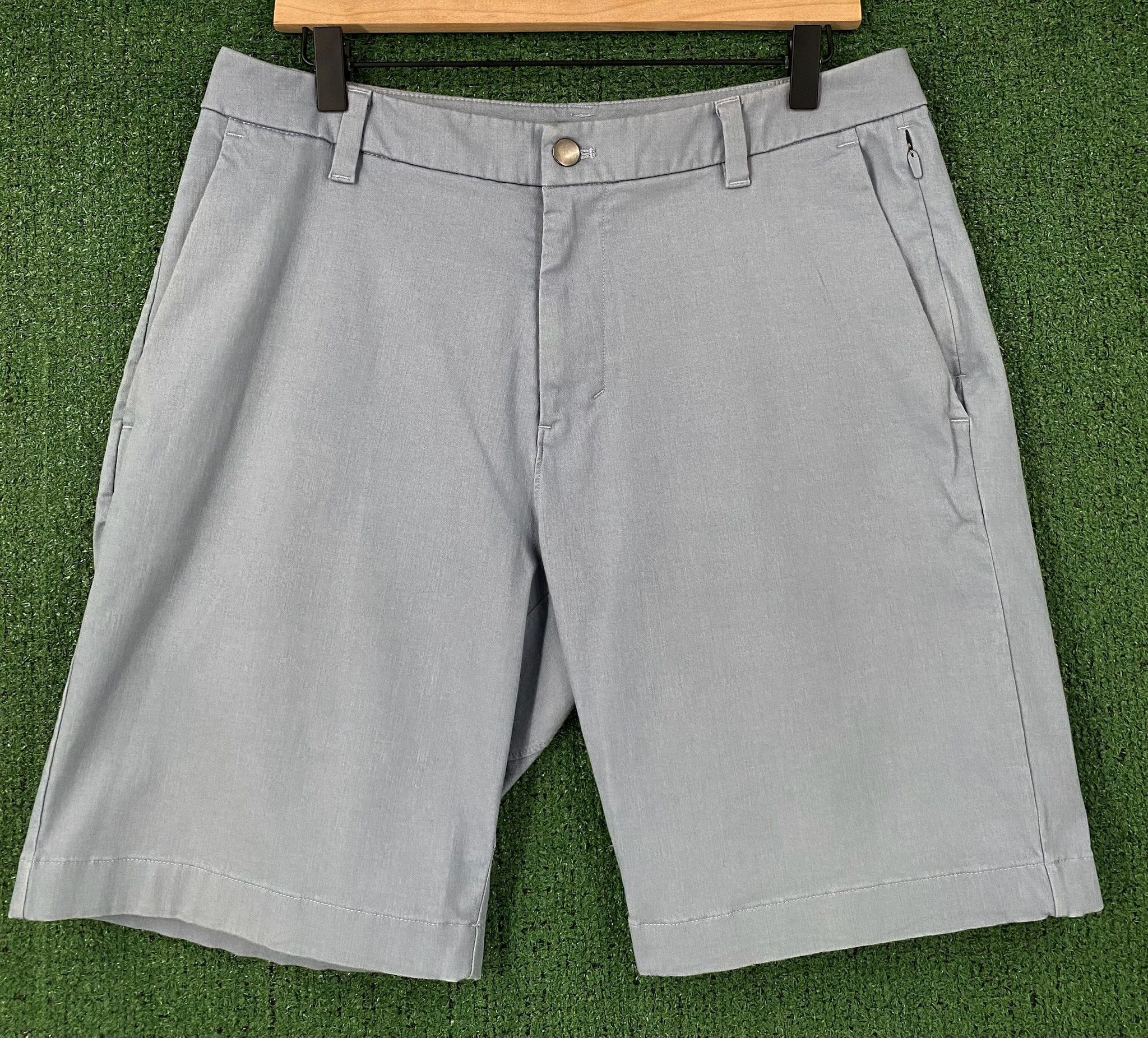 Lululemon Lululemon Commission Bluish Grey Cotton Blend Shorts 32 Size US 32 / EU 48 - 6 Thumbnail