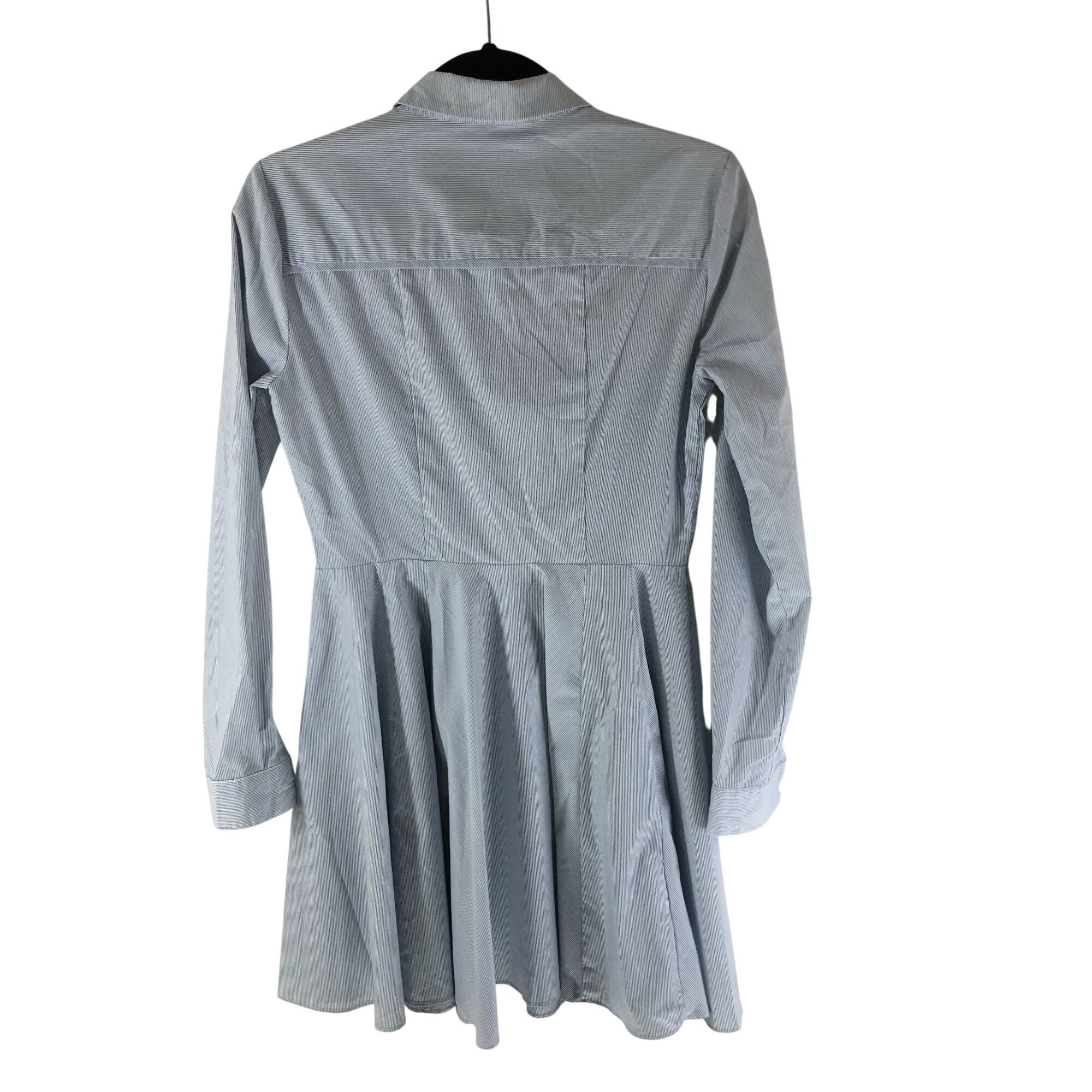 BCBGeneration BCBGeneration Shirt Dress A Line Long Sleeve Pinstripe Cotto Size S / US 4 / IT 40 - 2 Thumbnail