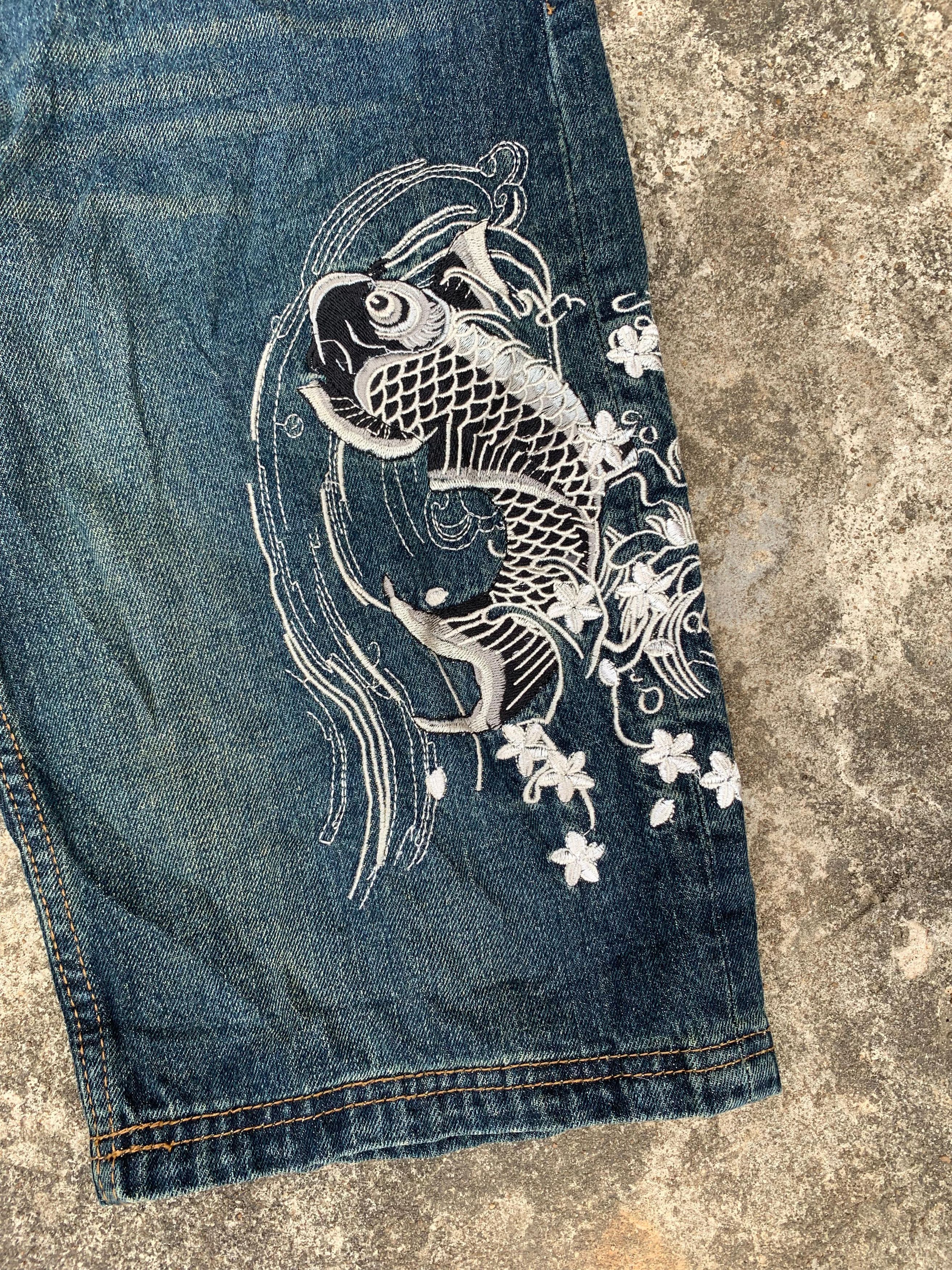 Designer × Japanese Brand Memory Special Koi Fish Short Pants Size US 34 / EU 50 - 3 Thumbnail