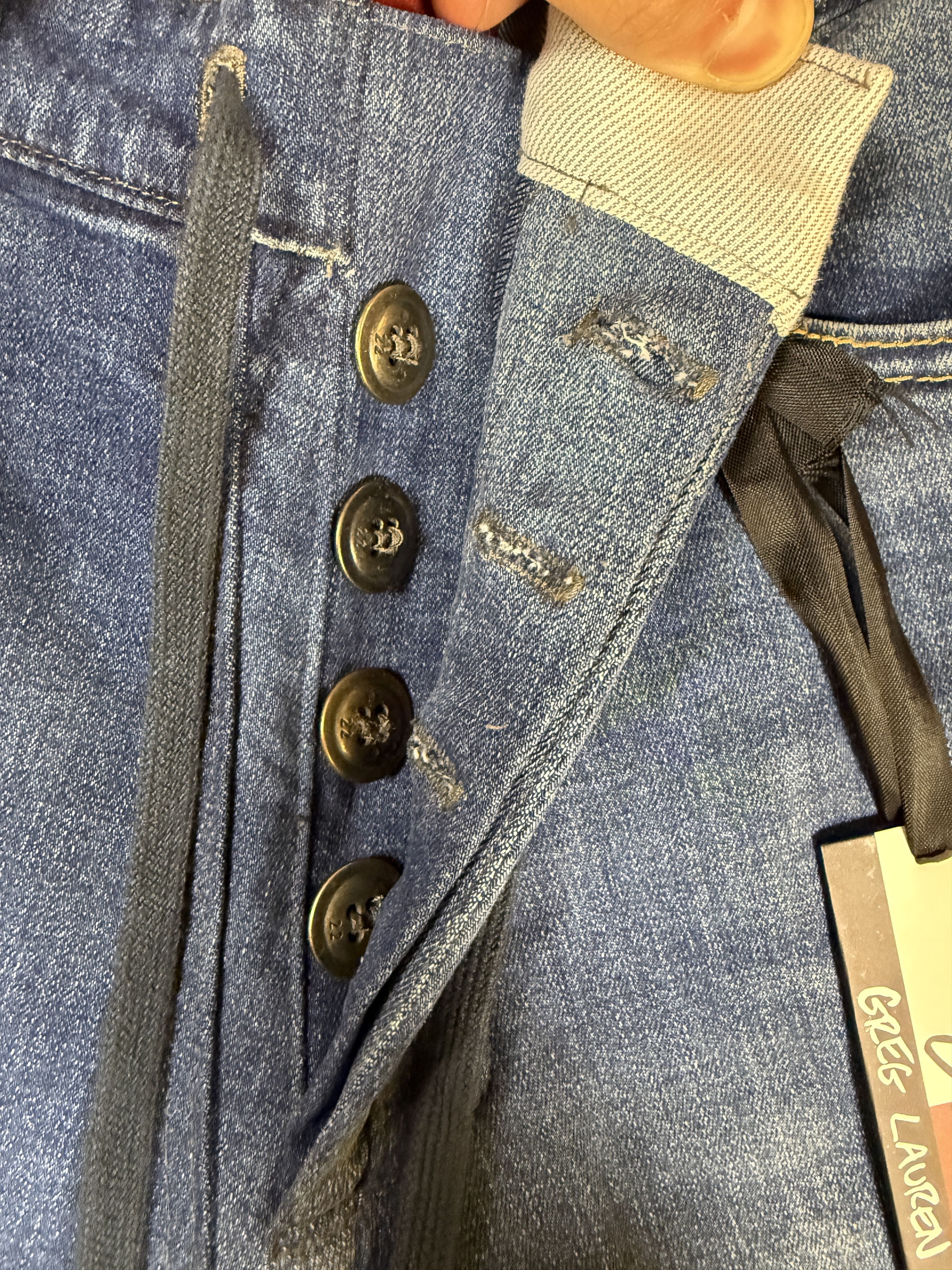 Greg Lauren × Tommy Hilfiger Greg Lauren x Tommy Hilfiger Artist Proof Denim Flannel Pant Size US 33 - 4 Thumbnail