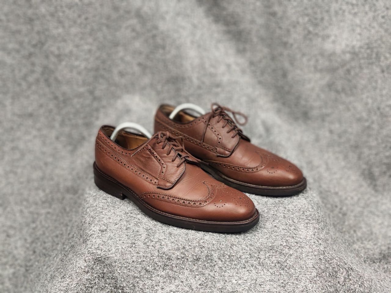 Barbour Barbour Design Dark Brown Leather Ouse Brogue Shoes Size US 7.5 / EU 40-41 - 4 Thumbnail