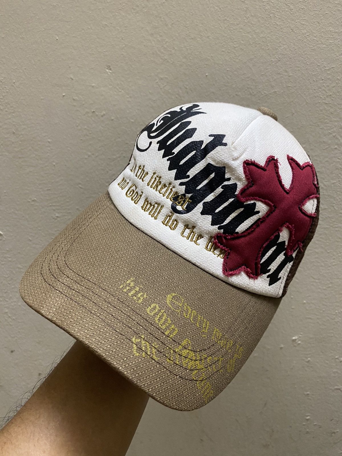 If Six Was Nine The Judgement Day Cross Poem Trucker Hat Size ONE SIZE - 1 Thumbnail