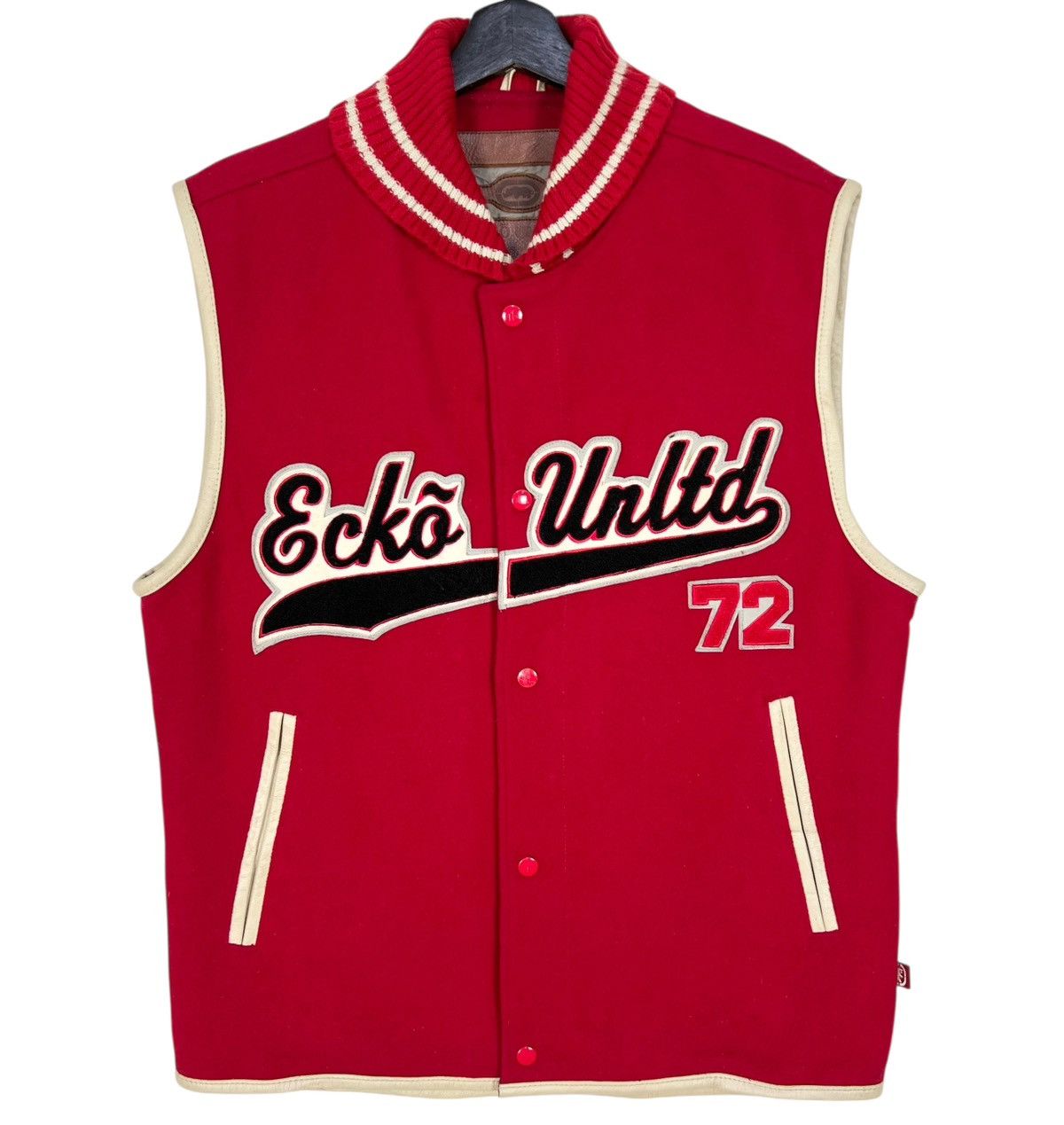 Ecko Unltd. × MLB Ecko Unltd Sleeveless Varsity Baseball Jacket Vest Size US L / EU 52-54 / 3 - 1 Thumbnail