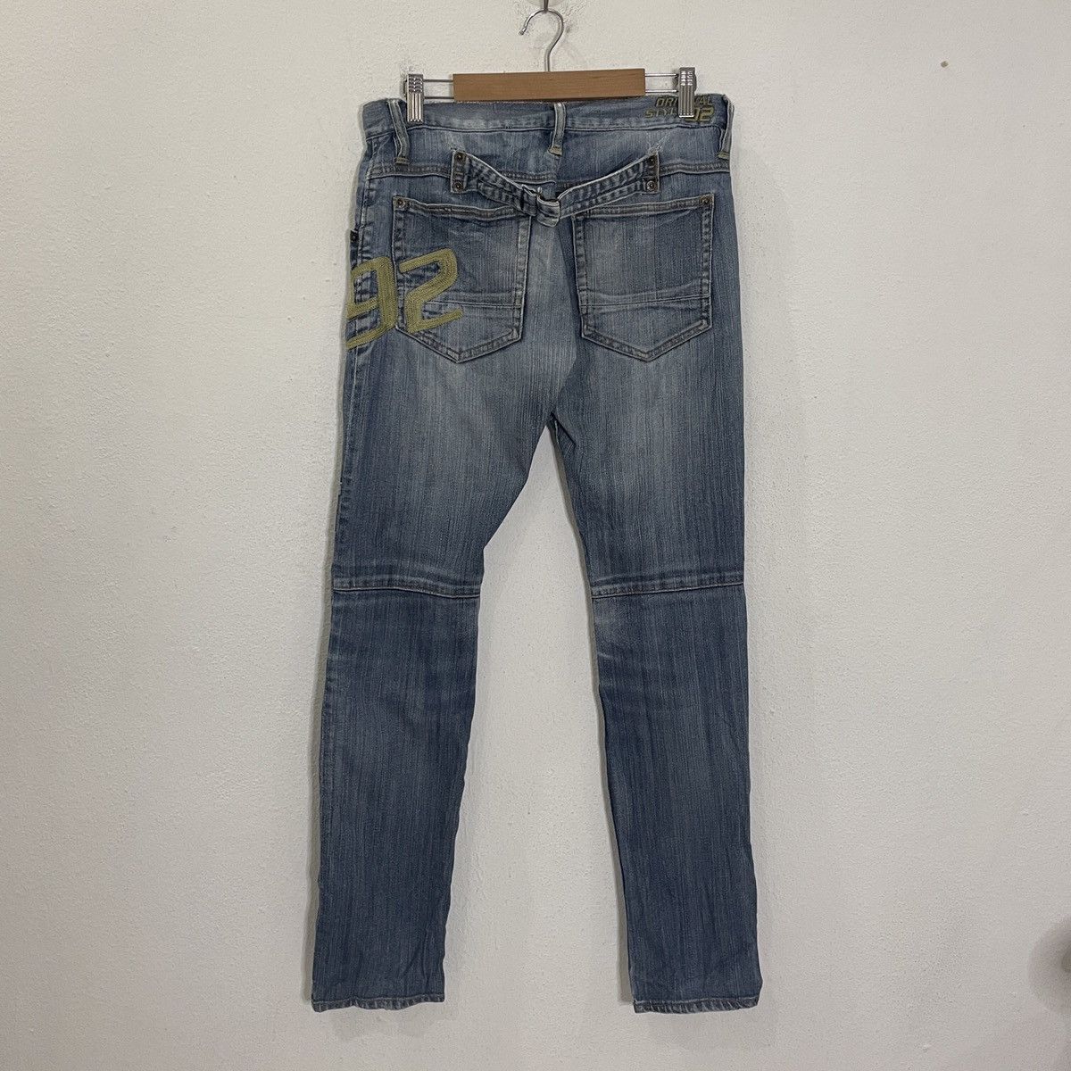 image of Designer Vintage Original Style 92 Buckle Denim Jeans in Blue, Women's (Size 30)