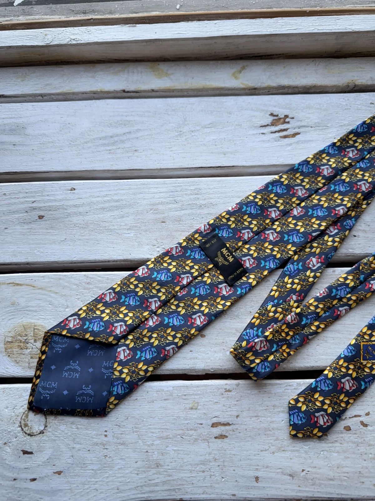 Designer × MCM Vintage MCM Silk Tie – Heraldic Baroque Pattern Italy Size ONE SIZE - 6 Thumbnail