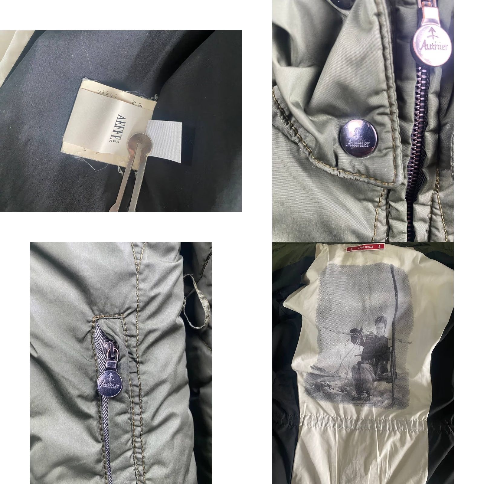 Vintage Authier Womens Quilted Jacket Long Sleeve Zip Hooded Green 8 Ski Coat All Seasons Casual Formal Womens Size M / US 6-8 / IT 42-44 - 8 Thumbnail