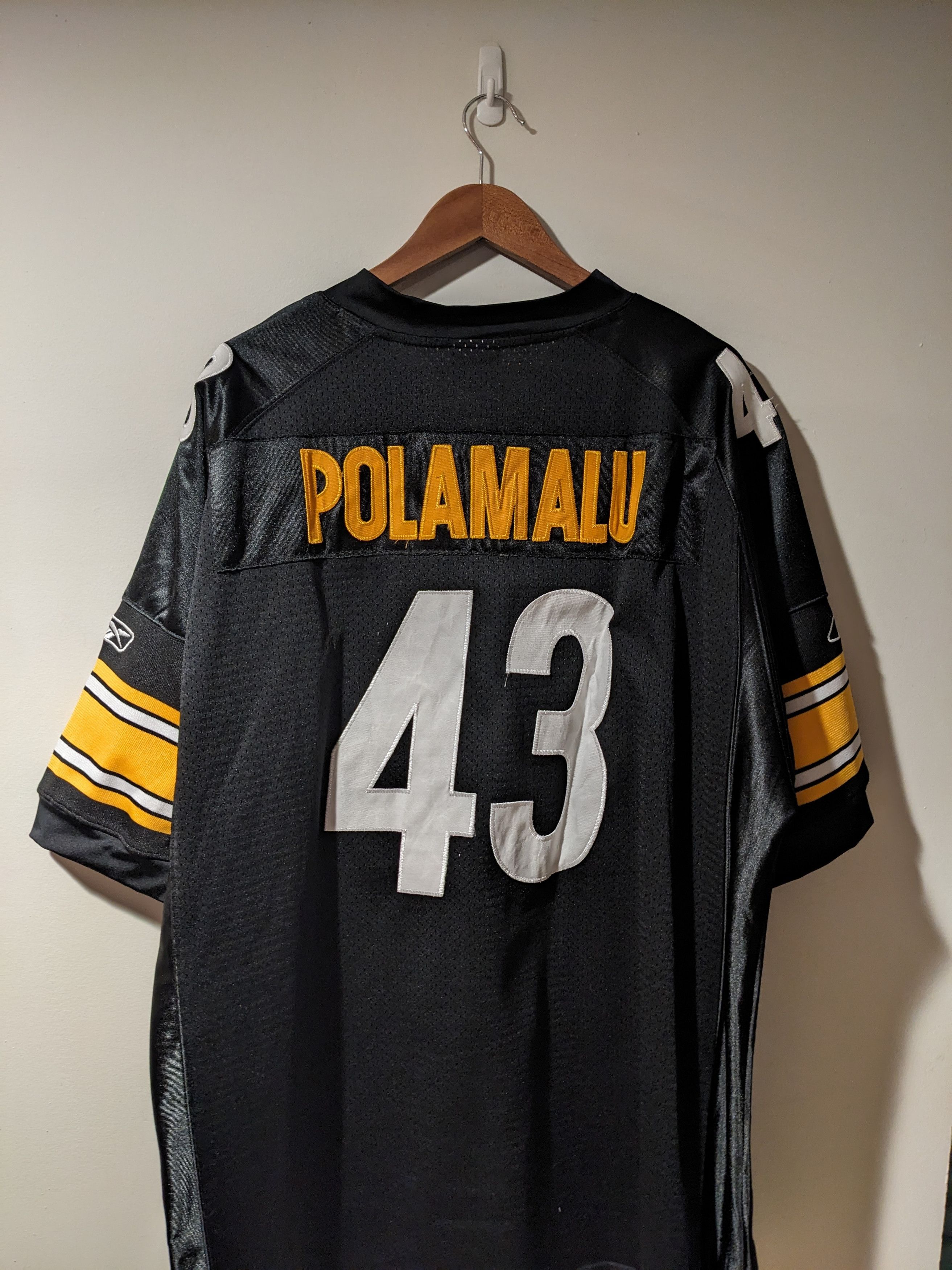 NFL × Vintage Vintage Y2K Pittsburgh Steelers Polamalu NFL Football Jersey Size US XXL / EU 58 / 5 - 1 Thumbnail