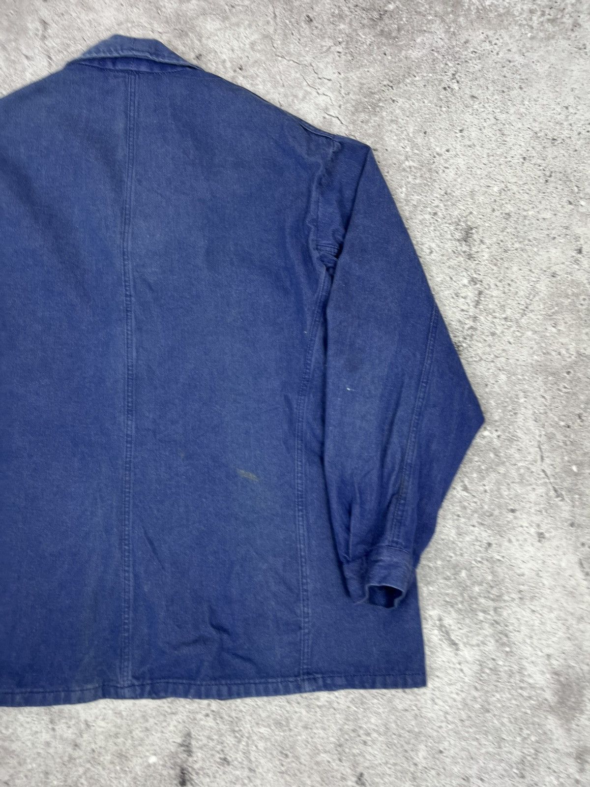 Other Vintage French Worker Work Jacket Cotton Blue Size US XL / EU 56 / 4 - 17 Thumbnail