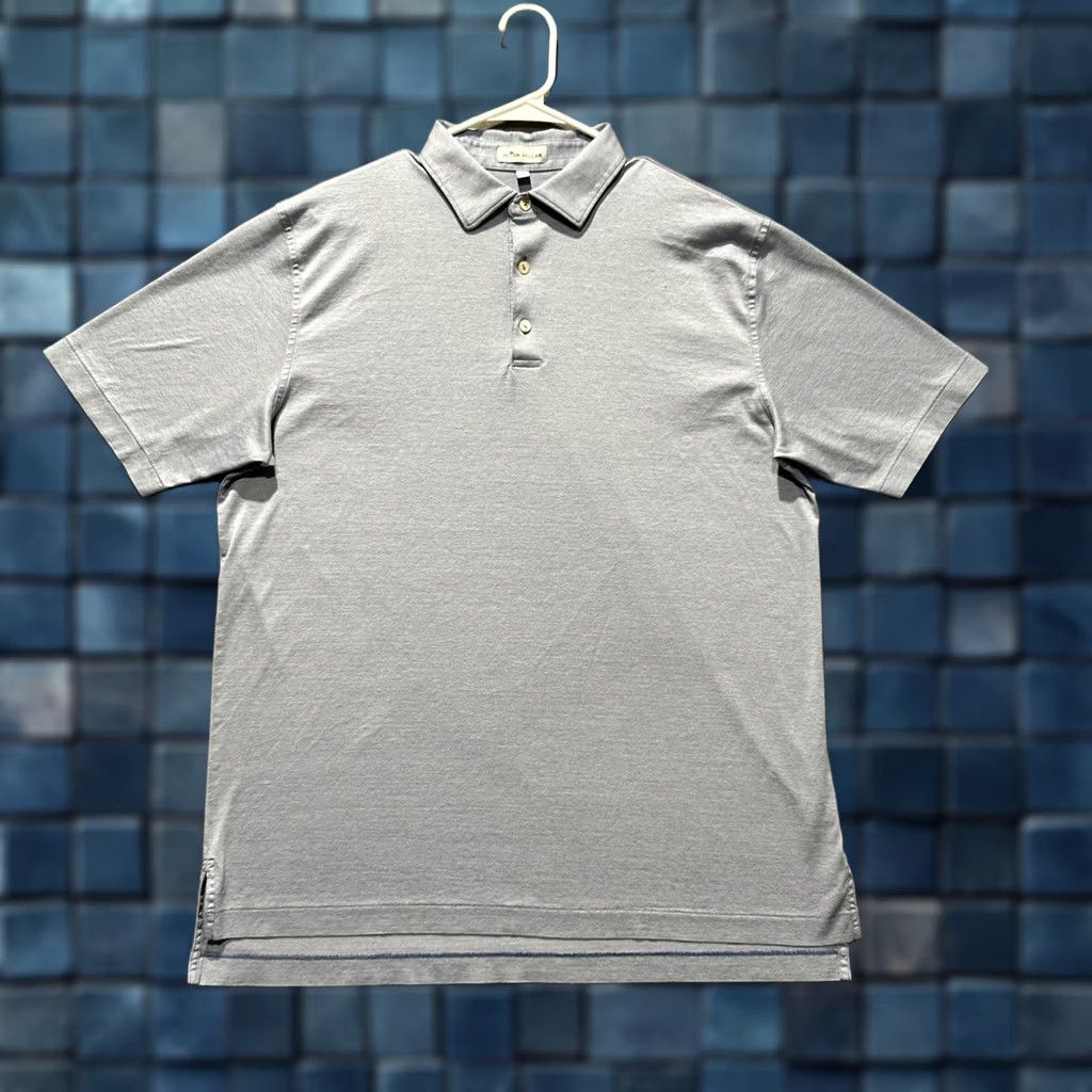 Peter Millar Peter Millar Golf Polo Shirt Mens Large Blue Striped Performance Stretch EUC Size US L / EU 52-54 / 3 - 1 Thumbnail