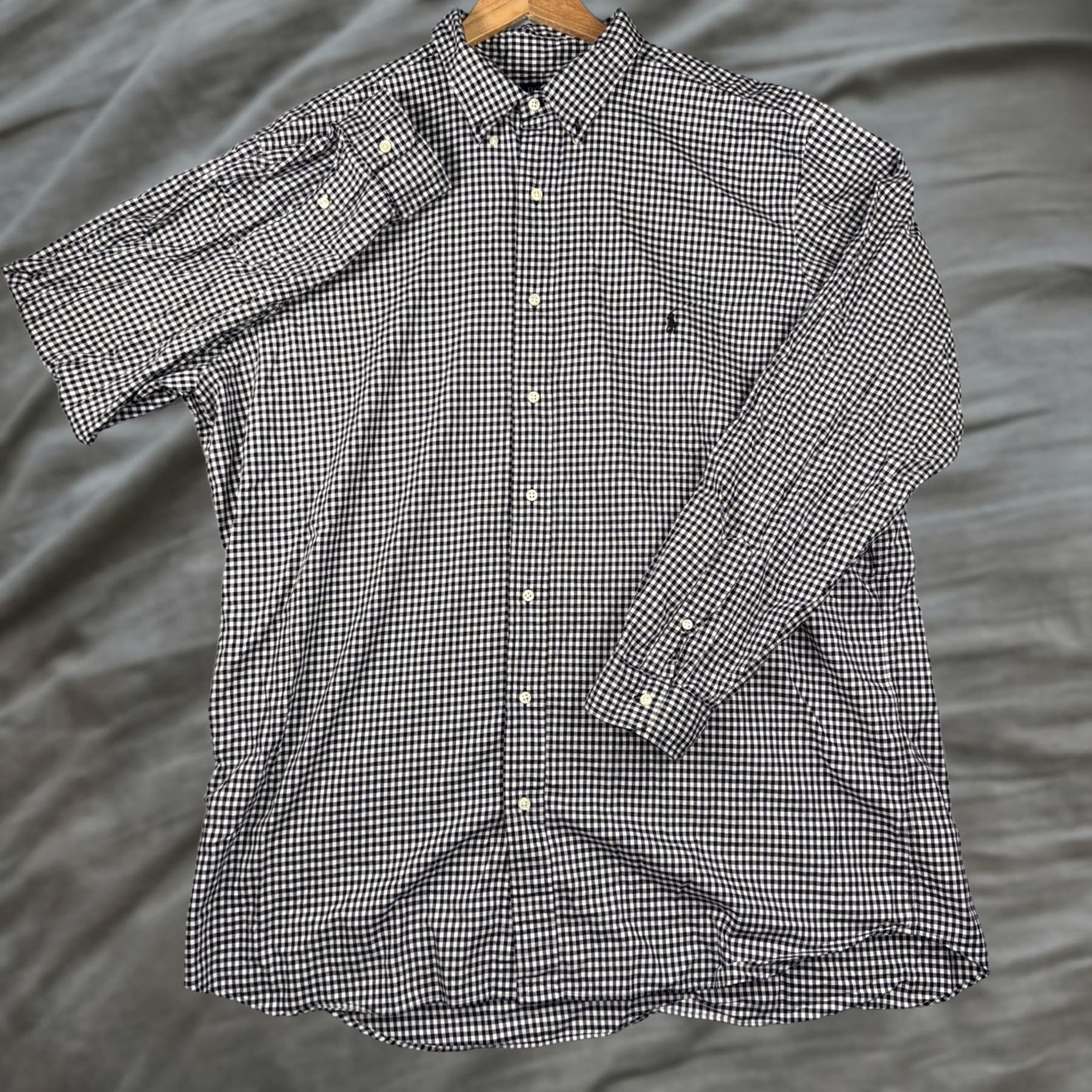 Polo Ralph Lauren Polo Ralph Lauren Shirt Men's 2XLT Black White Check Button-Down Long Sleeve Polo Pony Embroidered Casual Button-Up Shirt Size US XXL / EU 58 / 5 - 1 Thumbnail