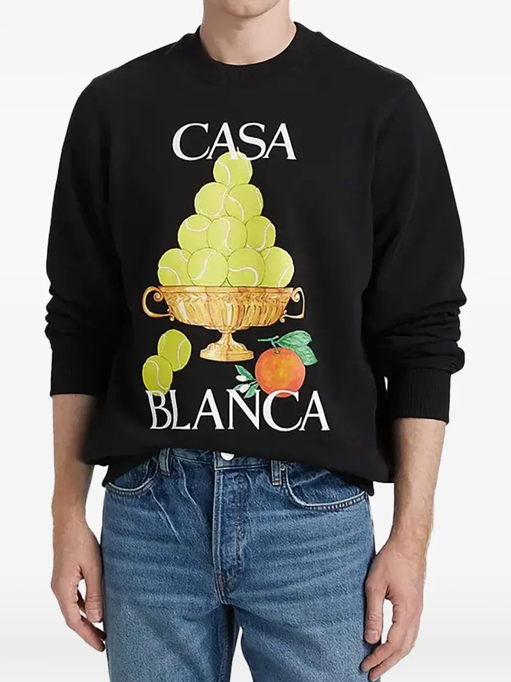 Casablanca o1y0626 Logo Sweatshirt in Black Size US L / EU 52-54 / 3 - 2 Thumbnail