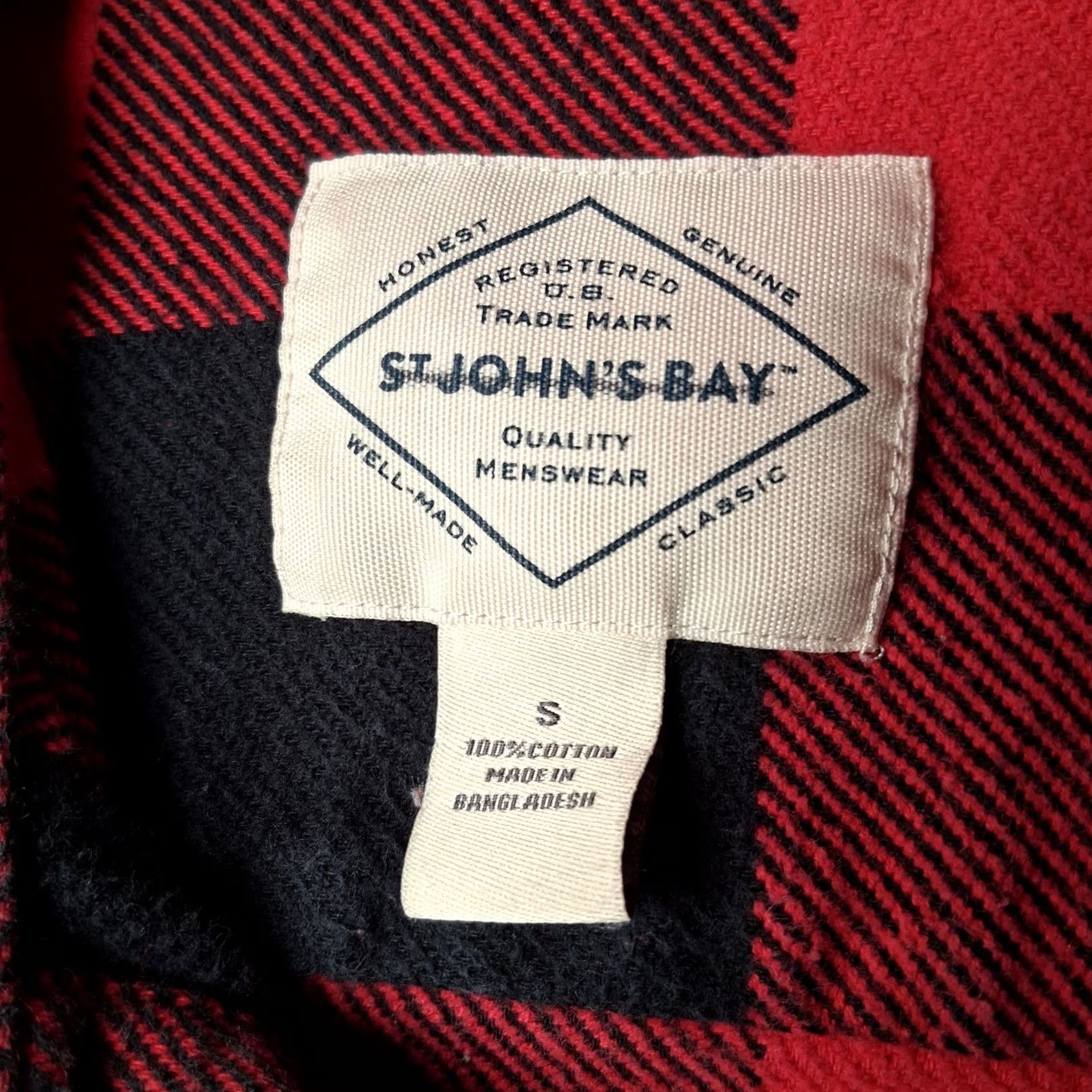 Vintage VINTAGE St Johns Bay Flannel Shirt Small Red Buffalo Plaid Heavyweight Workwear Shirt Mens S Red Plaid Heavyweight Work Shirt Size US S / EU 44-46 / 1 - 6 Thumbnail
