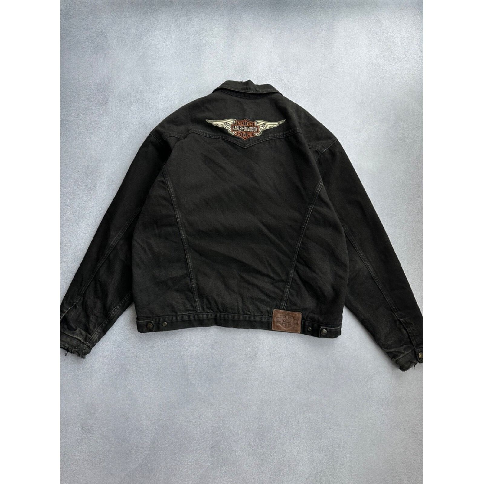 Ferrari VTG Harley-Davidson Biker Blues Moto Distressed Jacket Size US S / EU 44-46 / 1 - 11 Thumbnail