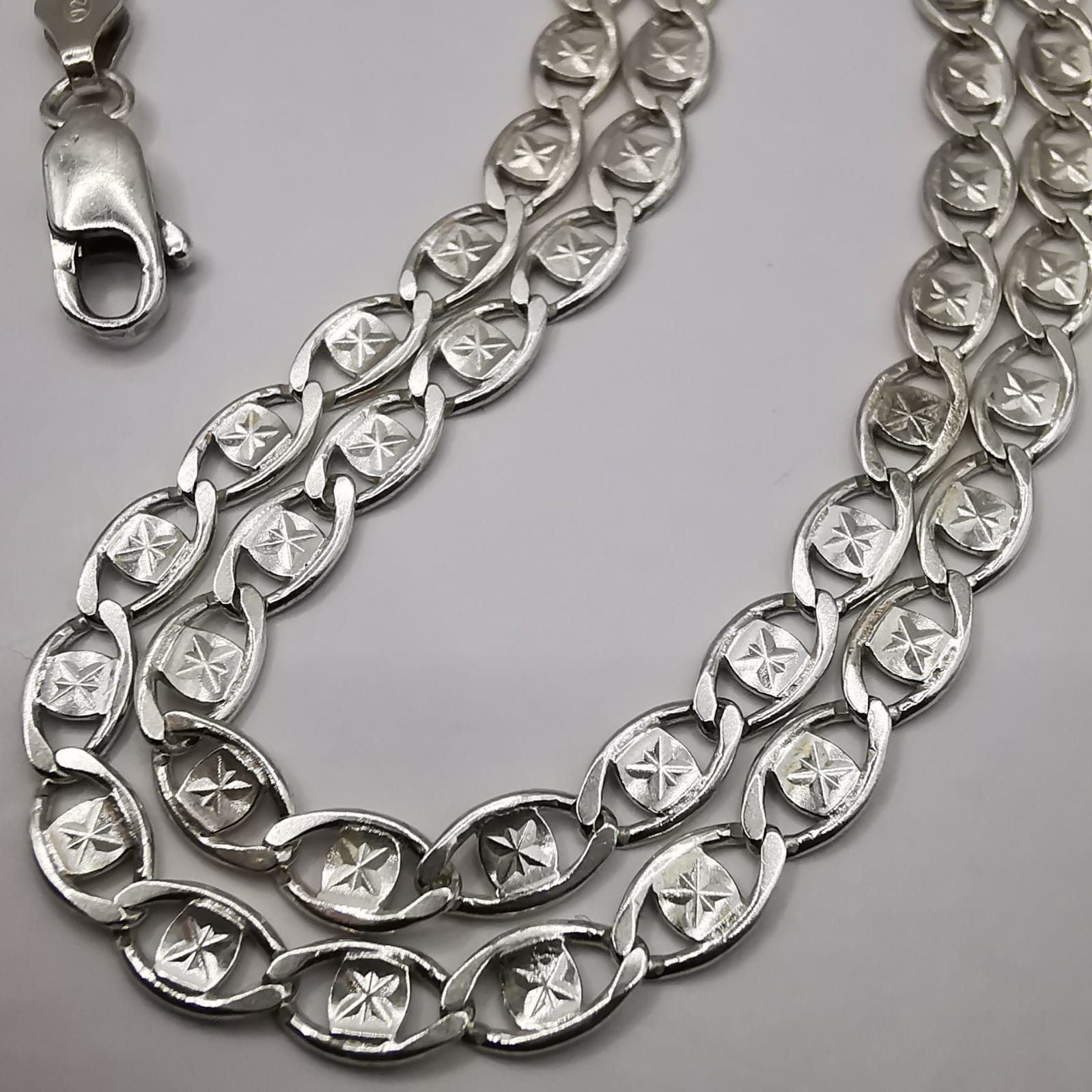 Sterling Silver Vintage Jewelry Chain, 925 Sterling Silver, Signed 10,78g Size ONE SIZE - 3 Thumbnail
