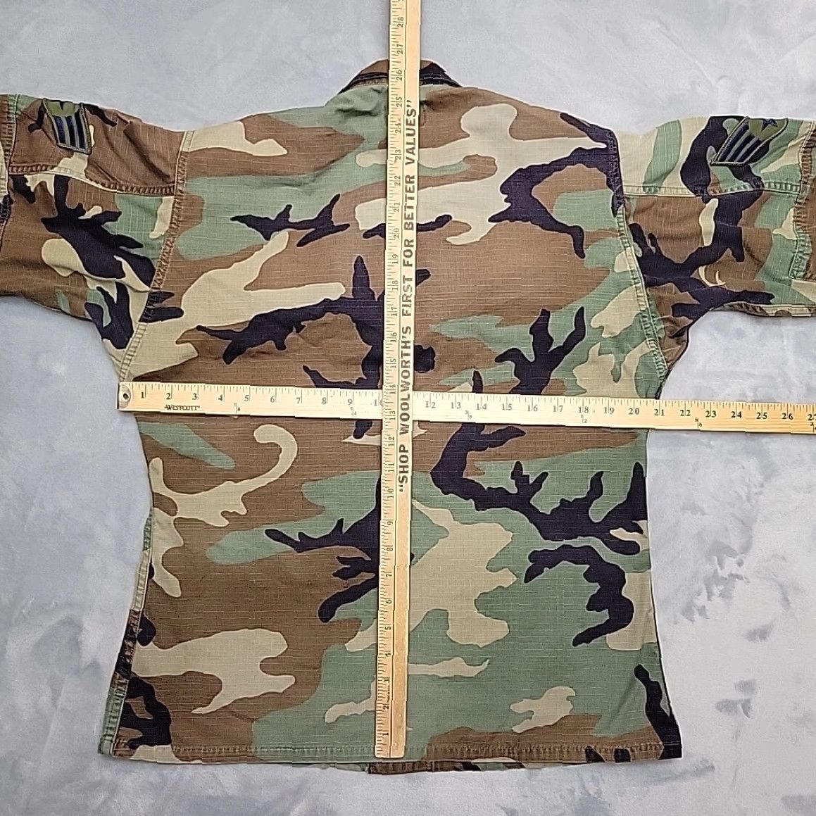 Vintage VINTAGE US Air Force Shirt Mens Small Short Woodland Camo Ripstop BDU Jacket 90s Size US S / EU 44-46 / 1 - 6 Thumbnail