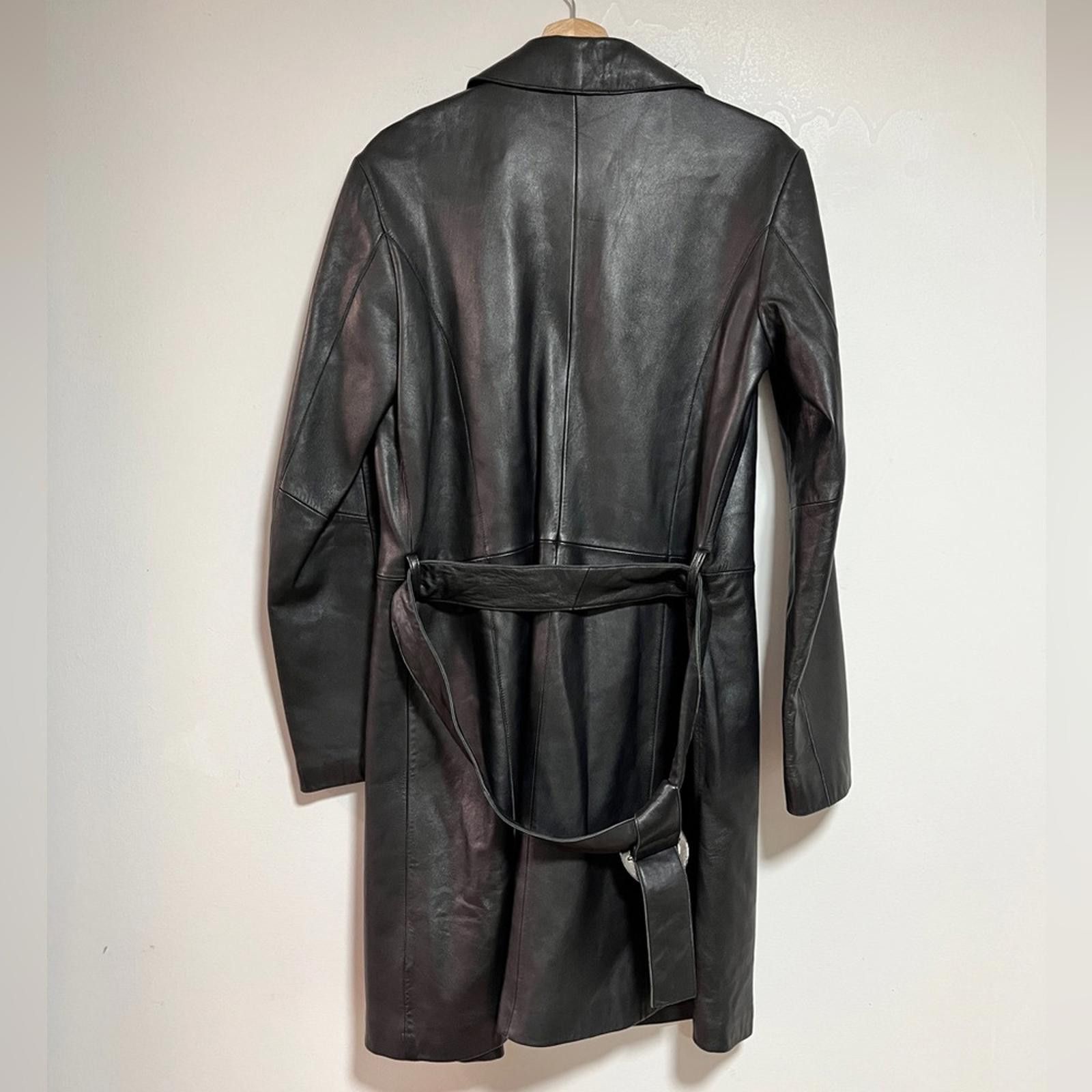 Designer Celestino Women’s Genuine Leather Trench Coat – Size L Size L / US 10 / IT 46 - 9 Thumbnail