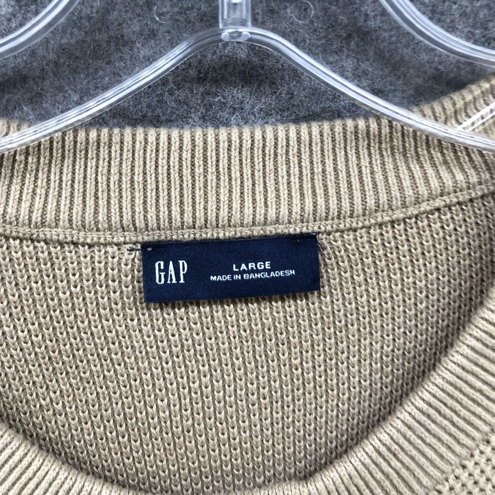 Gap Gap Mens Sweater Large Tan Beige Cotton Pullover Extra Large XL Size US L / EU 52-54 / 3 - 5 Thumbnail