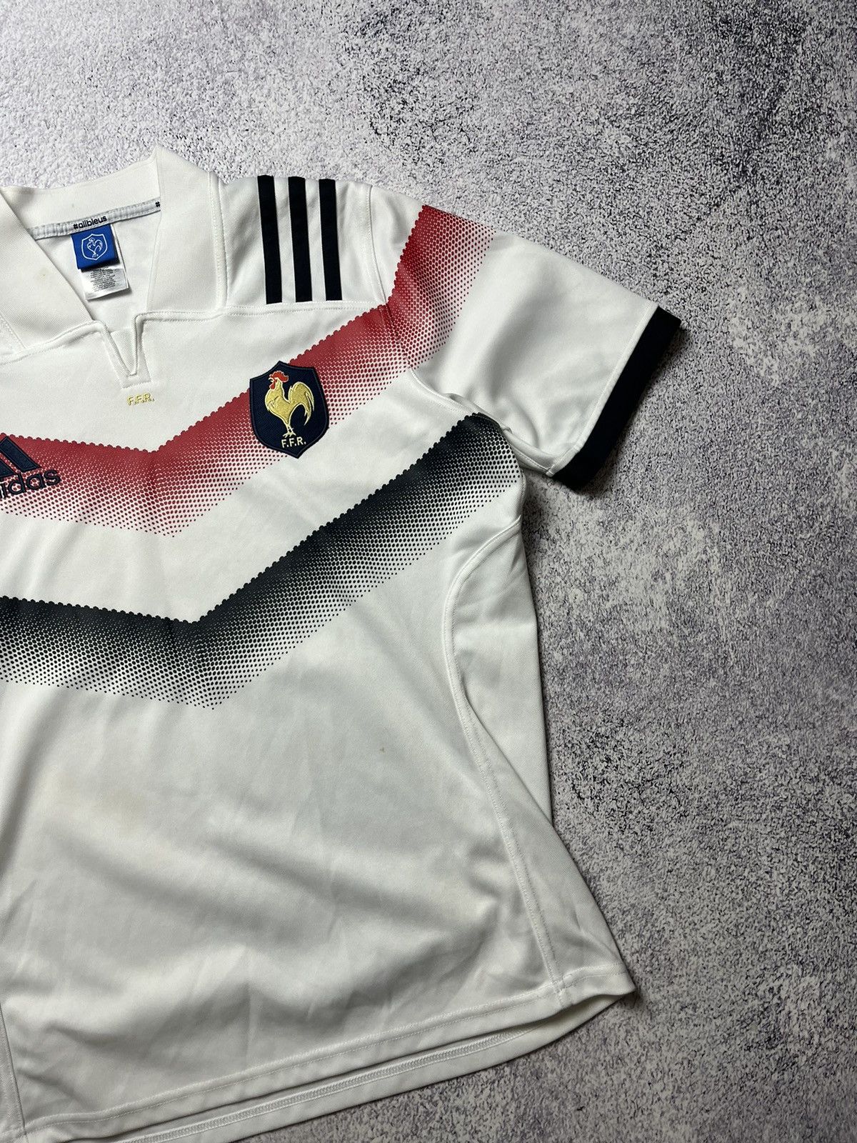 Adidas Vintage ADIDAS FFR 2018 Rugby Jersey ADIDAS FFR White Away Size US XL / EU 56 / 4 - 5 Thumbnail