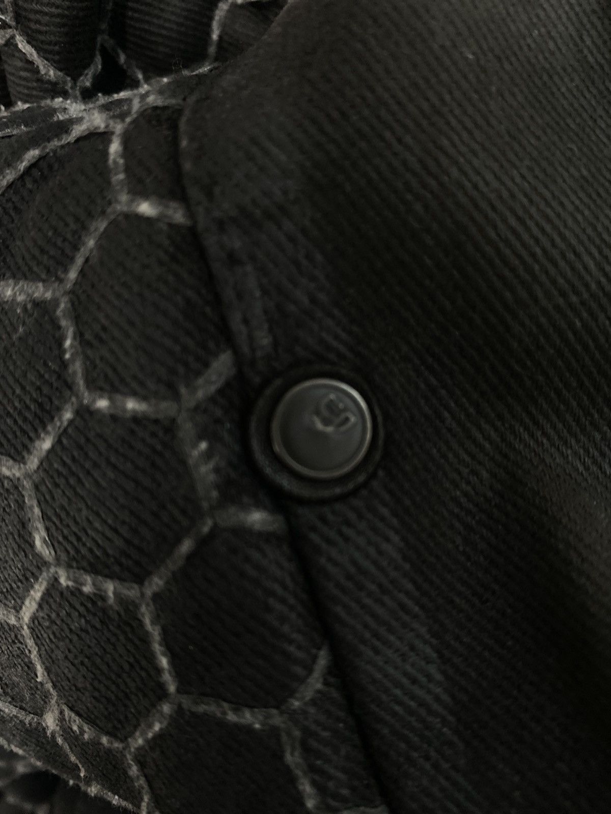 John Galliano John Galliano Honeycomb Hexagonal Pattern Black Denim Size US 31 - 6 Thumbnail
