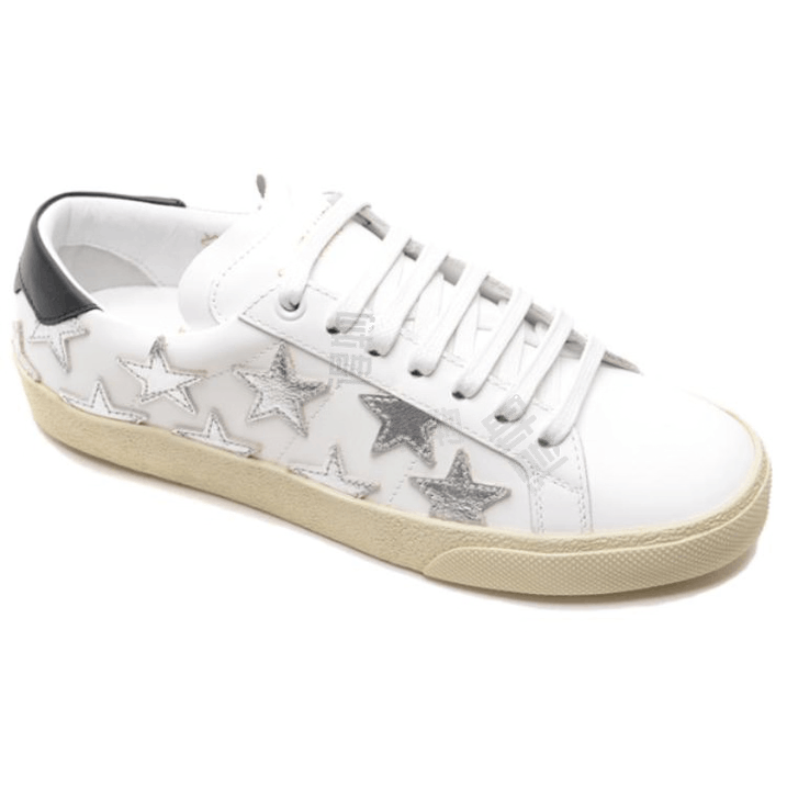 Saint Laurent Paris o1bcso1str1225 Court Classic SL/06 in White/Silver Size US 4.5 / IT 34.5 - 3 Thumbnail