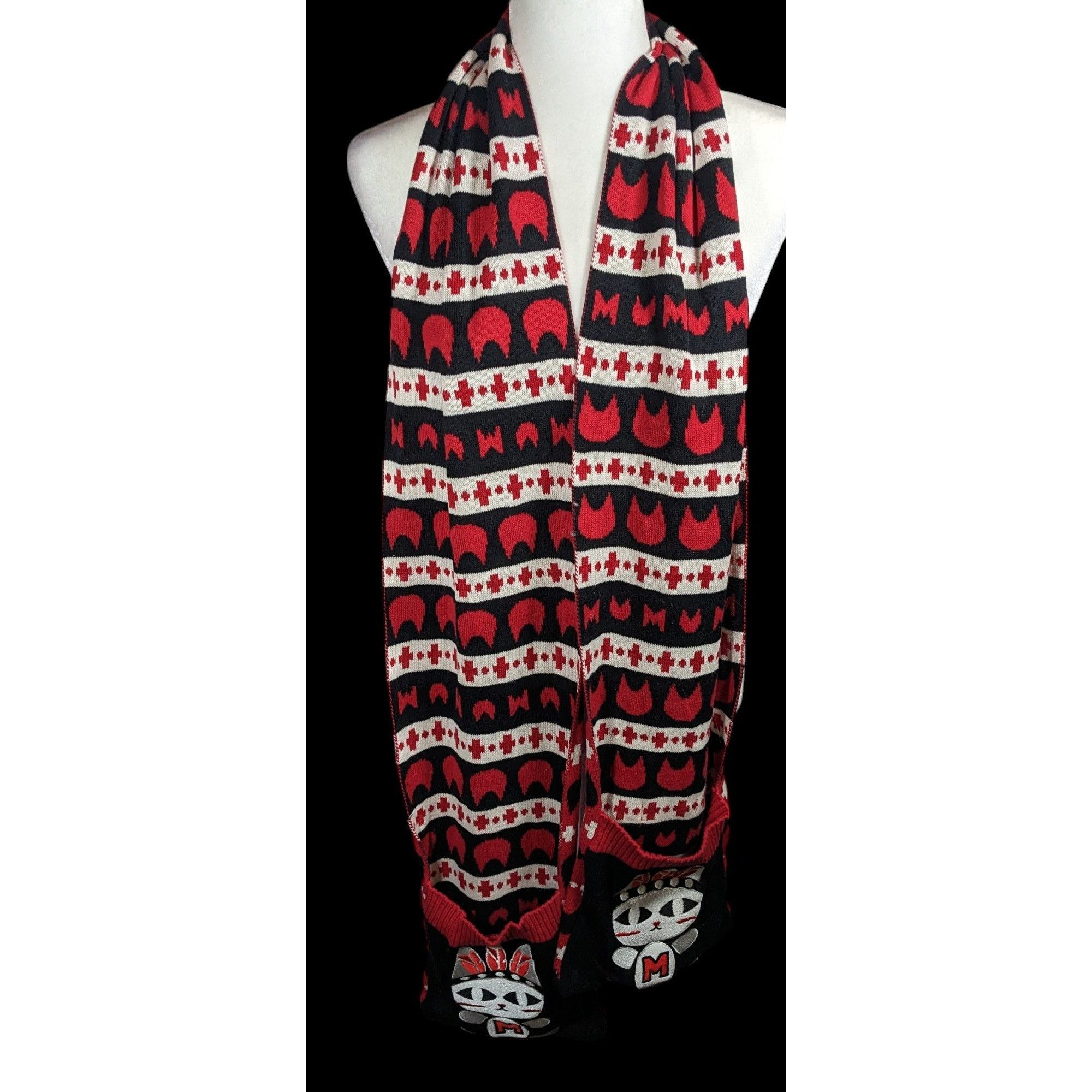 Other Azona A02 Black And Red Reversible Cat Scarf With Pockets Size ONE SIZE - 1 Thumbnail