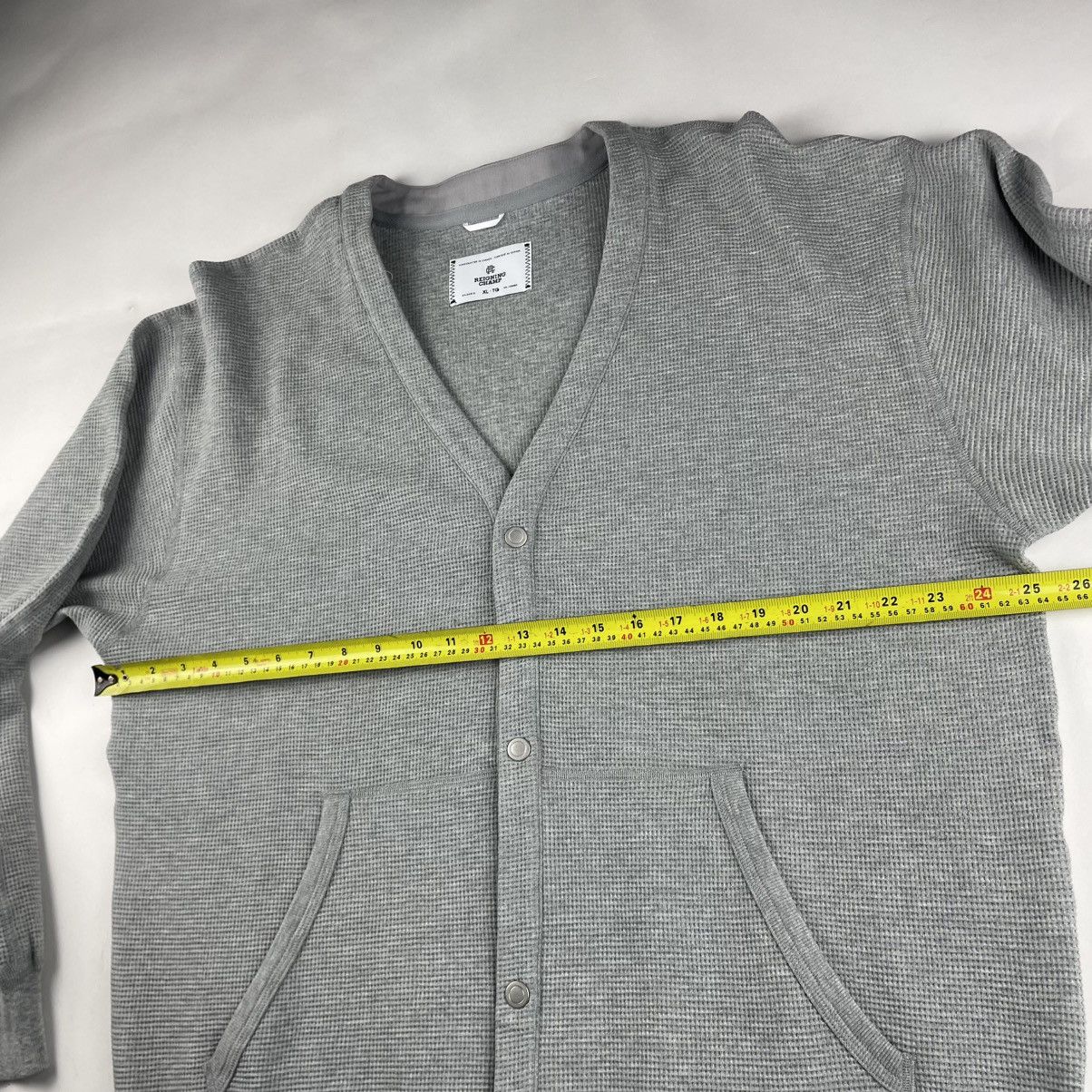 Reigning Champ Reigning Champ Waffle Knit Cardigan Snap-T XL Grey LIKE NEW Size US XL / EU 56 / 4 - 9 Thumbnail
