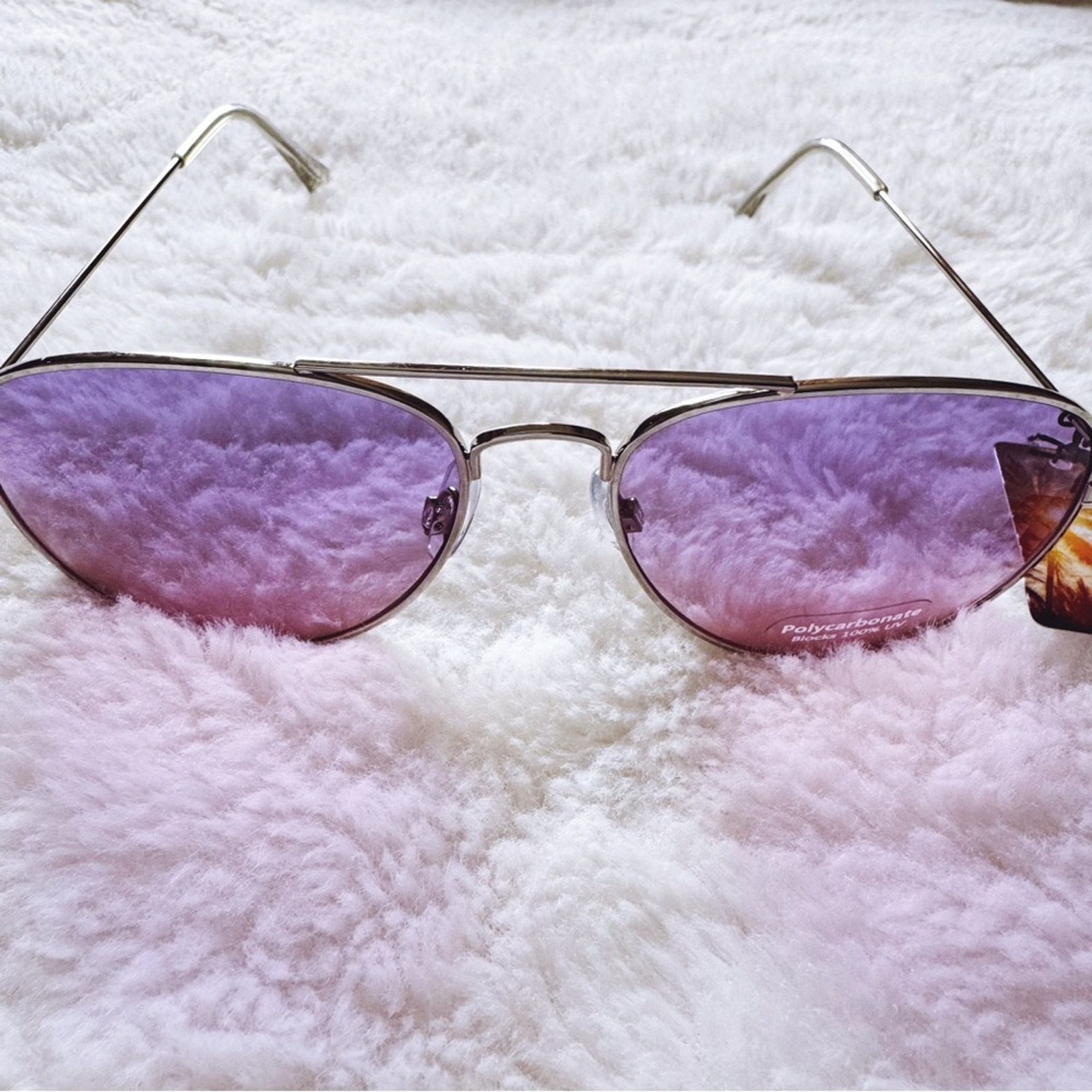 Other Rosalia Purple Full Rim Aviator Sunglasses Size ONE SIZE - 5 Thumbnail