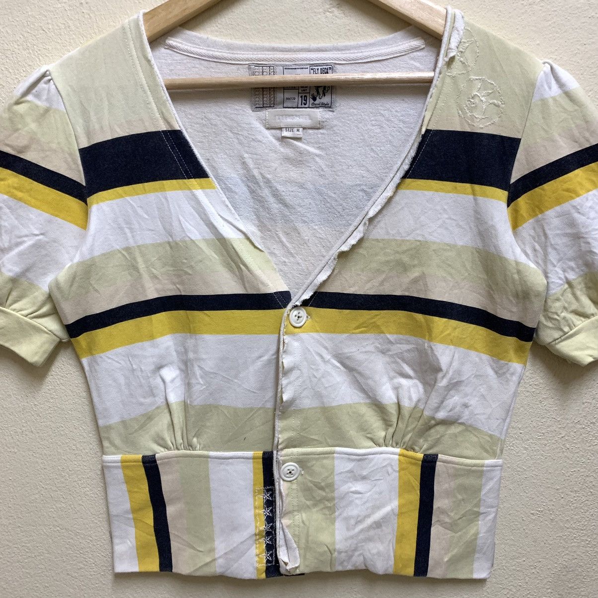Diesel DIESEL FLY DECK Stripe Short Sleeve Cardigan Sweater Size M / US 6-8 / IT 42-44 - 2 Thumbnail