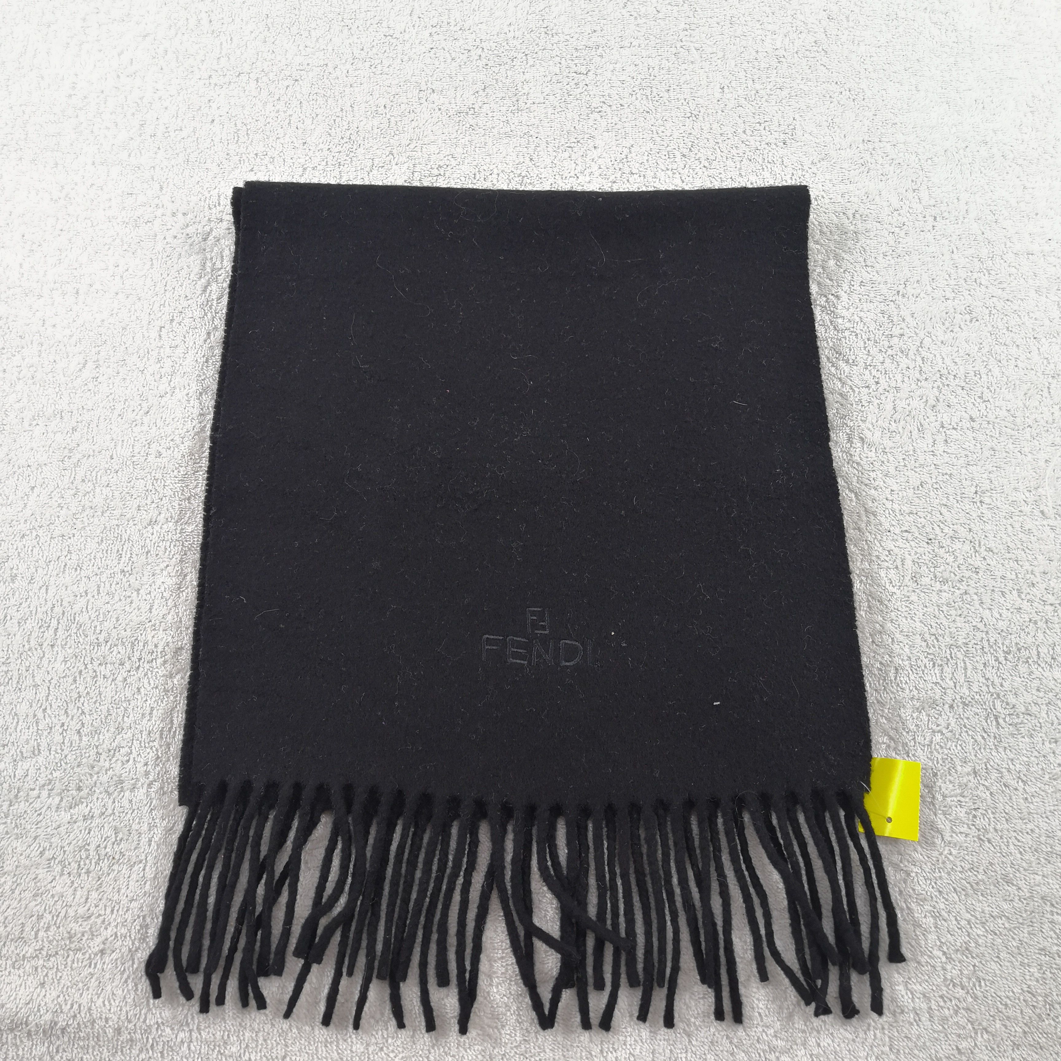 Vintage Vintage Fendi Scarf Wool Fringe Fendi Zucca Scarves Size ONE SIZE - 3 Thumbnail