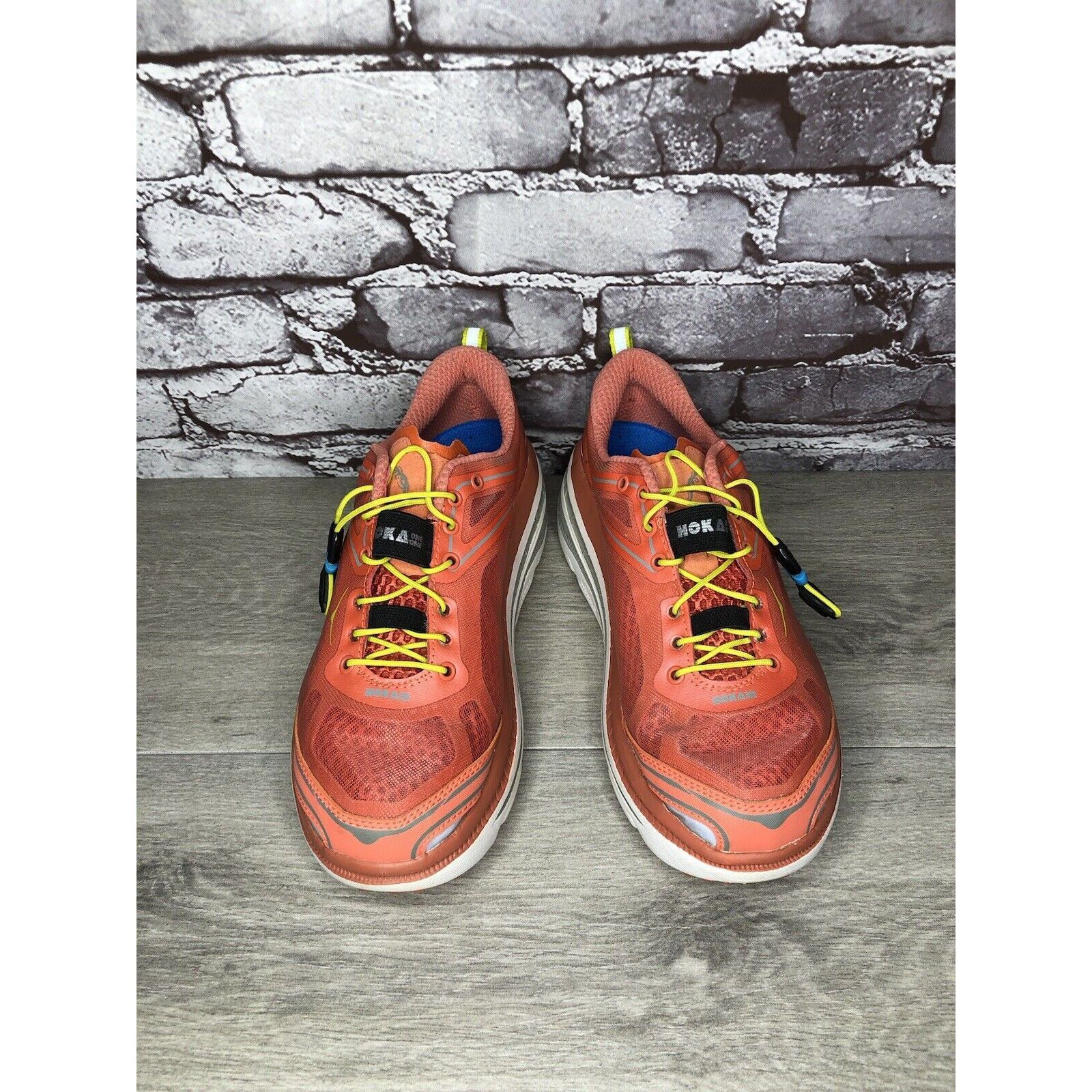 Hoka Hoka One One Bondi 3 Coral Orange Synthetic Lace Up Gym Runn Size US 7.5 / IT 37.5 - 3 Thumbnail