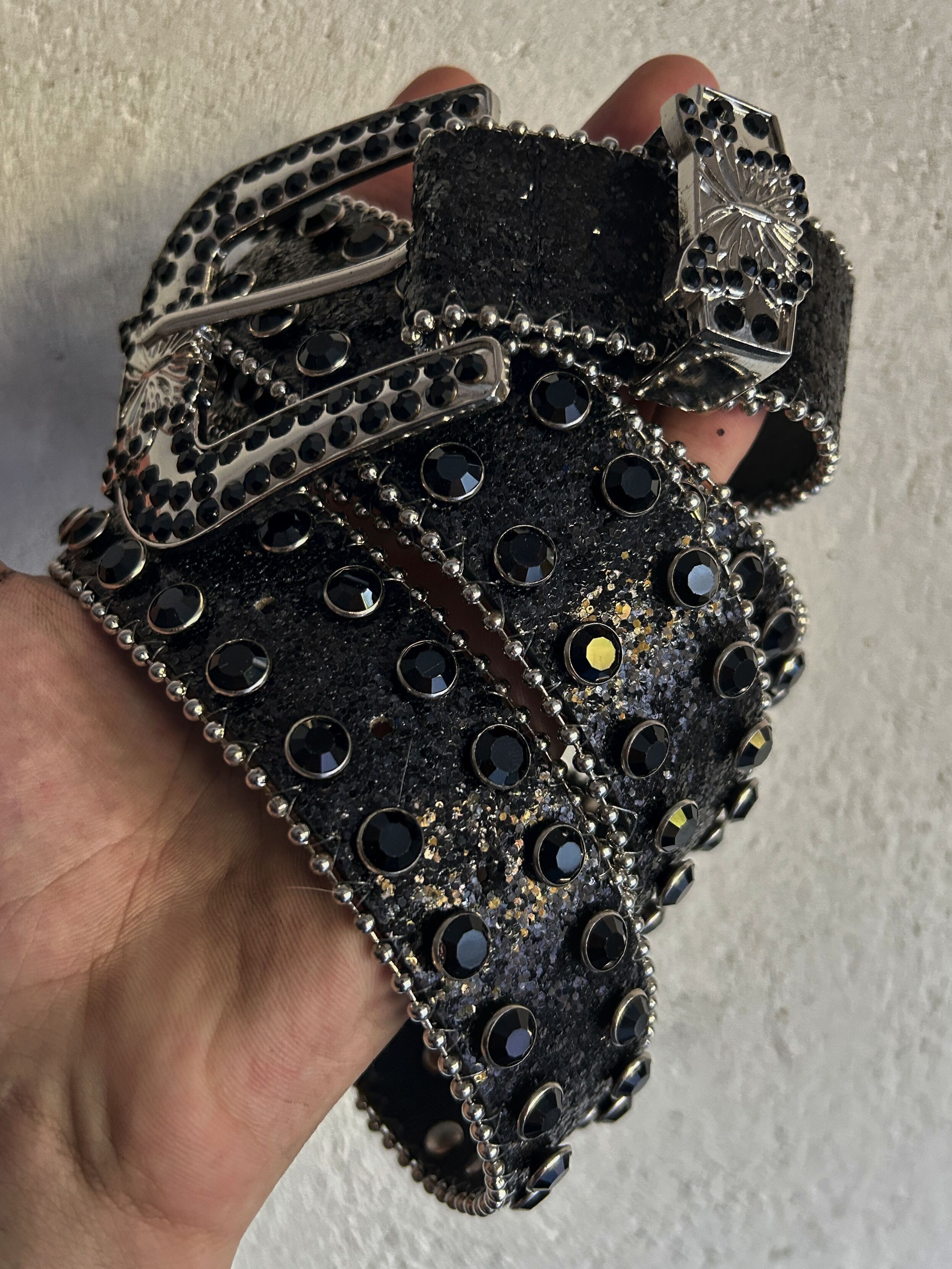 Vintage Vintage Japanese Style BB Simon Diamonds Style Belt 90s Size ONE SIZE - 2 Thumbnail