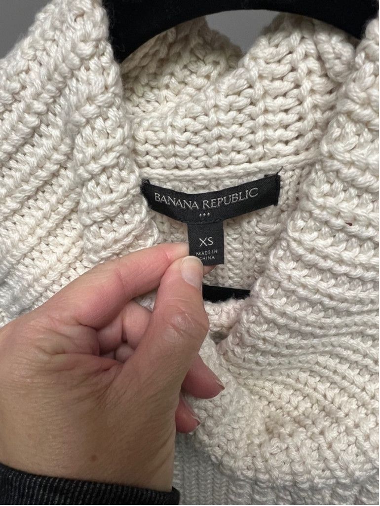 Banana Republic Women's Banana Republic Sweater Dress, XS, Off-White Size XS / US 0-2 / IT 36-38 - 2 Thumbnail