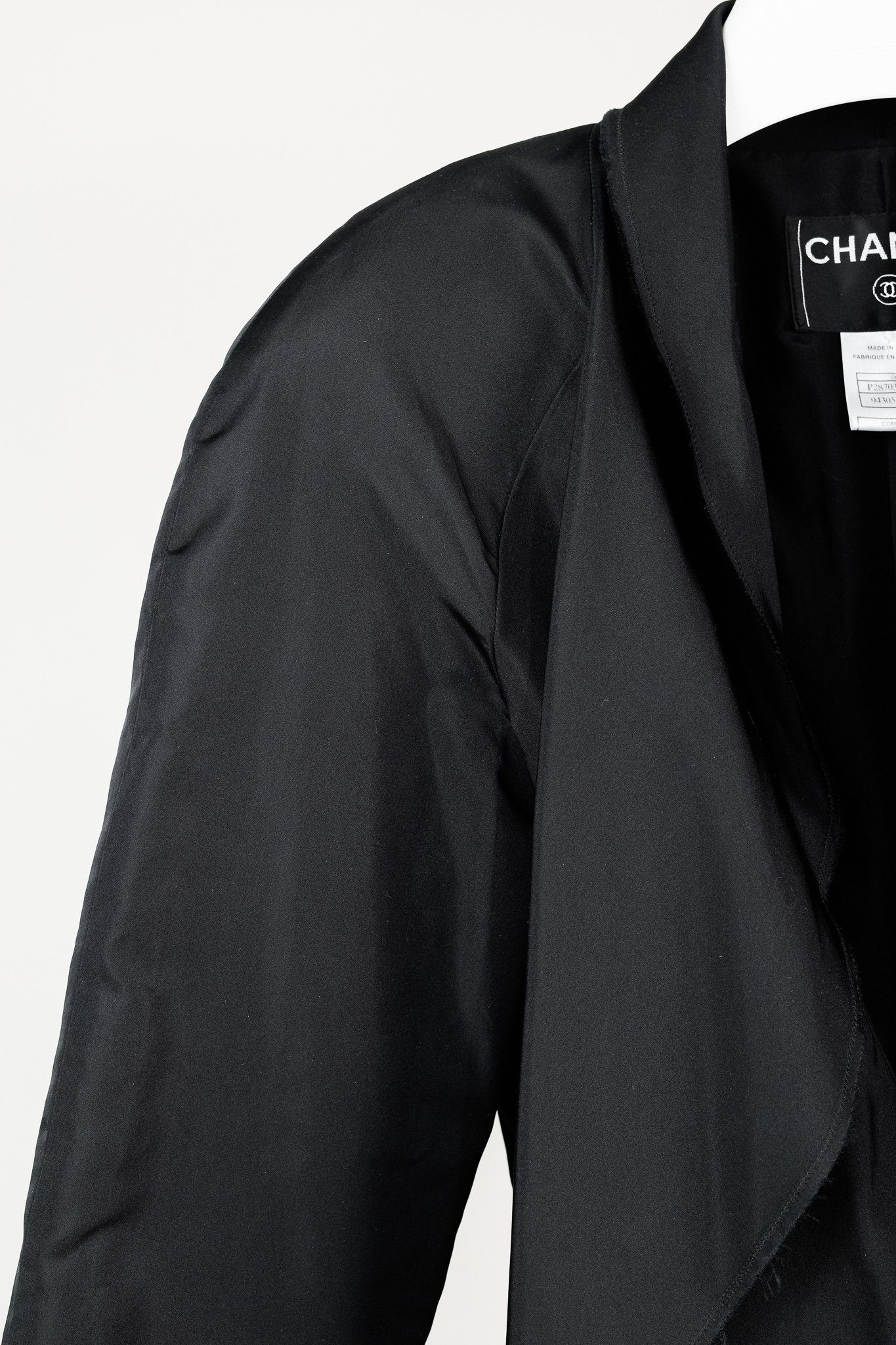Chanel Chanel SS/06 RTW Runway Black Silk Taffeta Tie-Front Jacket Size S / US 4 / IT 40 - 5 Thumbnail