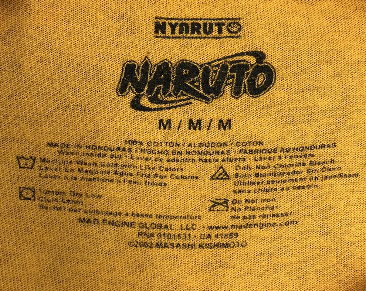 Anime Vintage 2002 Masashi Kishimoto Naruto Nyaruto T-Shirt Size US M / EU 48-50 / 2 - 7 Thumbnail