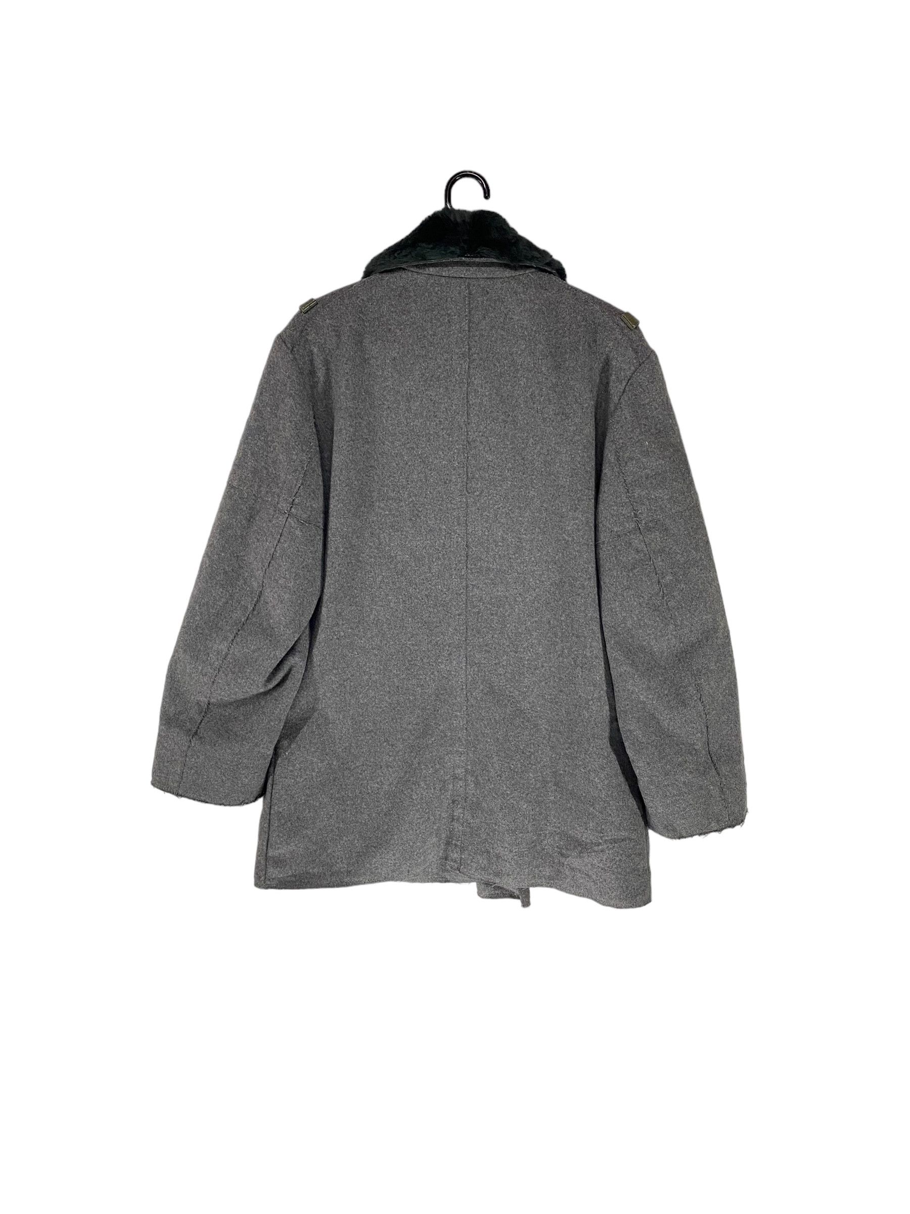 Designer × Diesel 2000s Diesel mod tac fur war double breasted wool coat Size US S / EU 44-46 / 1 - 2 Thumbnail